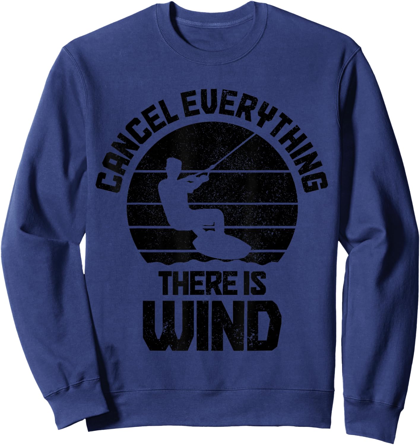 Kitesurfing Kiteboarding Kitesurf Kiteboarder Wind Surfer Sweatshirt - Sweatshirt | Navy