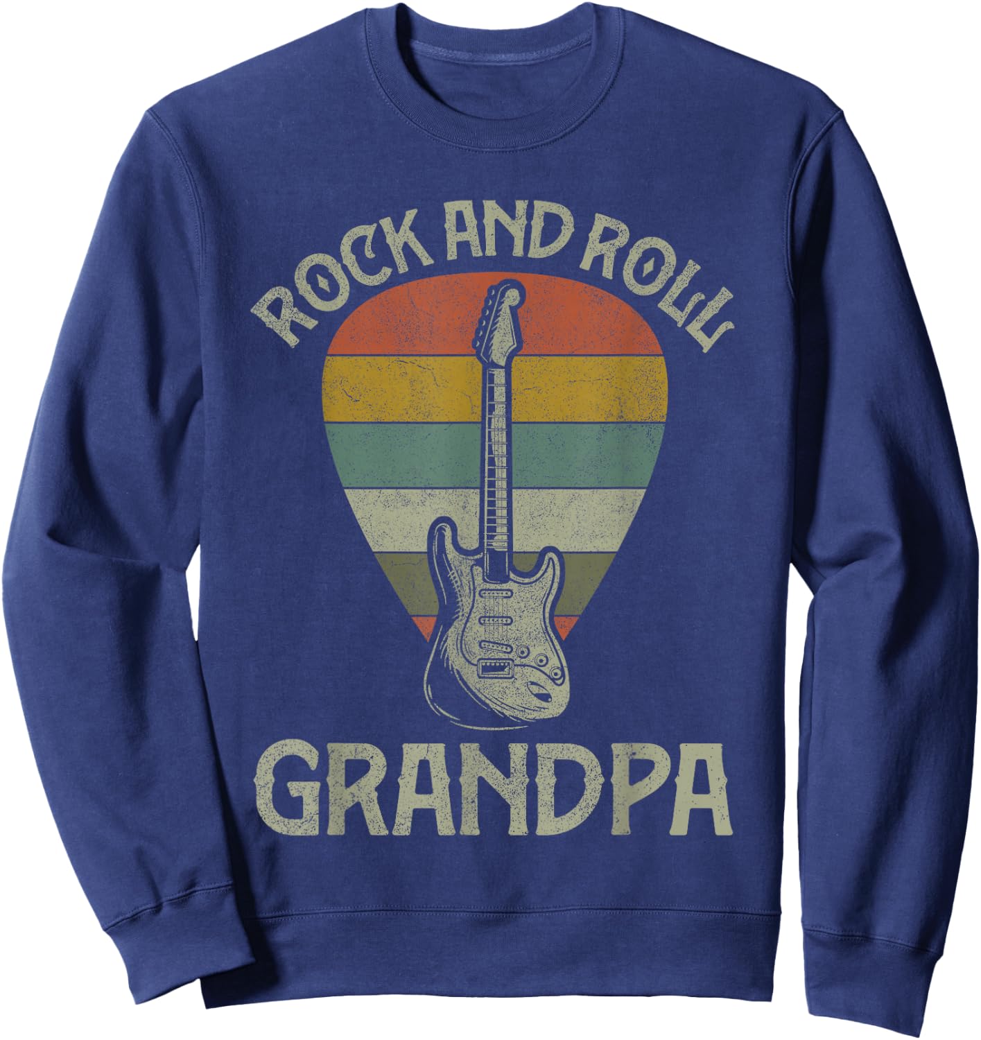 Guitarist Grandpa Fathers Day Shirts, Grandpa Guitar Player Sweatshirt - Sweatshirt | Navy