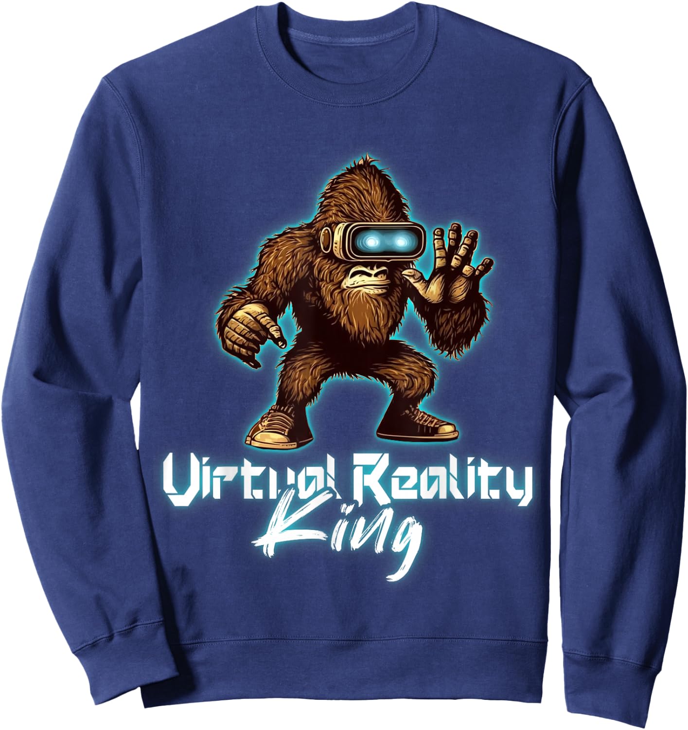 VR Developer Gorilla Virtual Reality King VR GAmer VR Gaming Sweatshirt - Sweatshirt | Navy