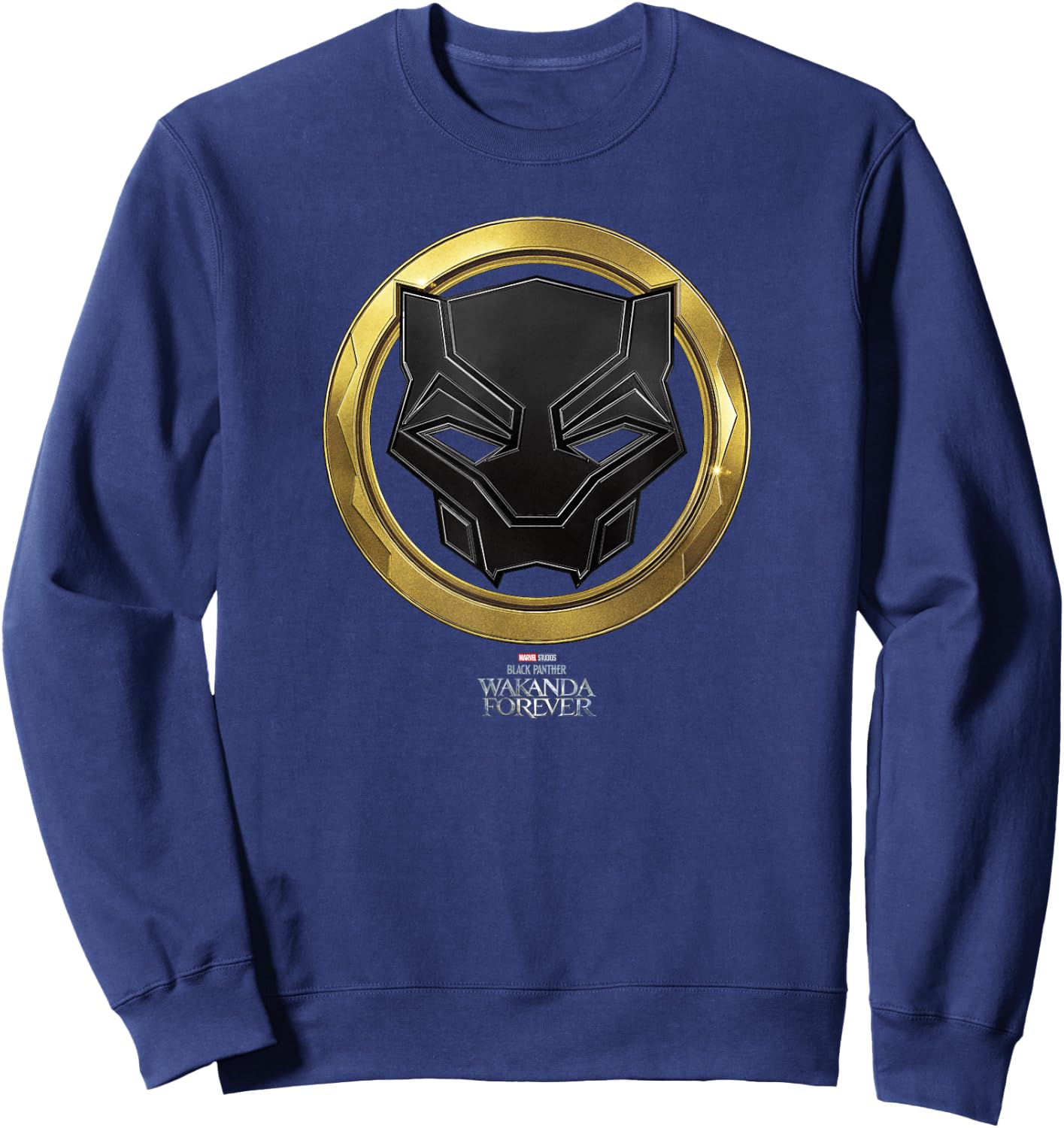 Marvel Black Panther: Wakanda Forever Metal Badge Sweatshirt - Sweatshirt | Navy