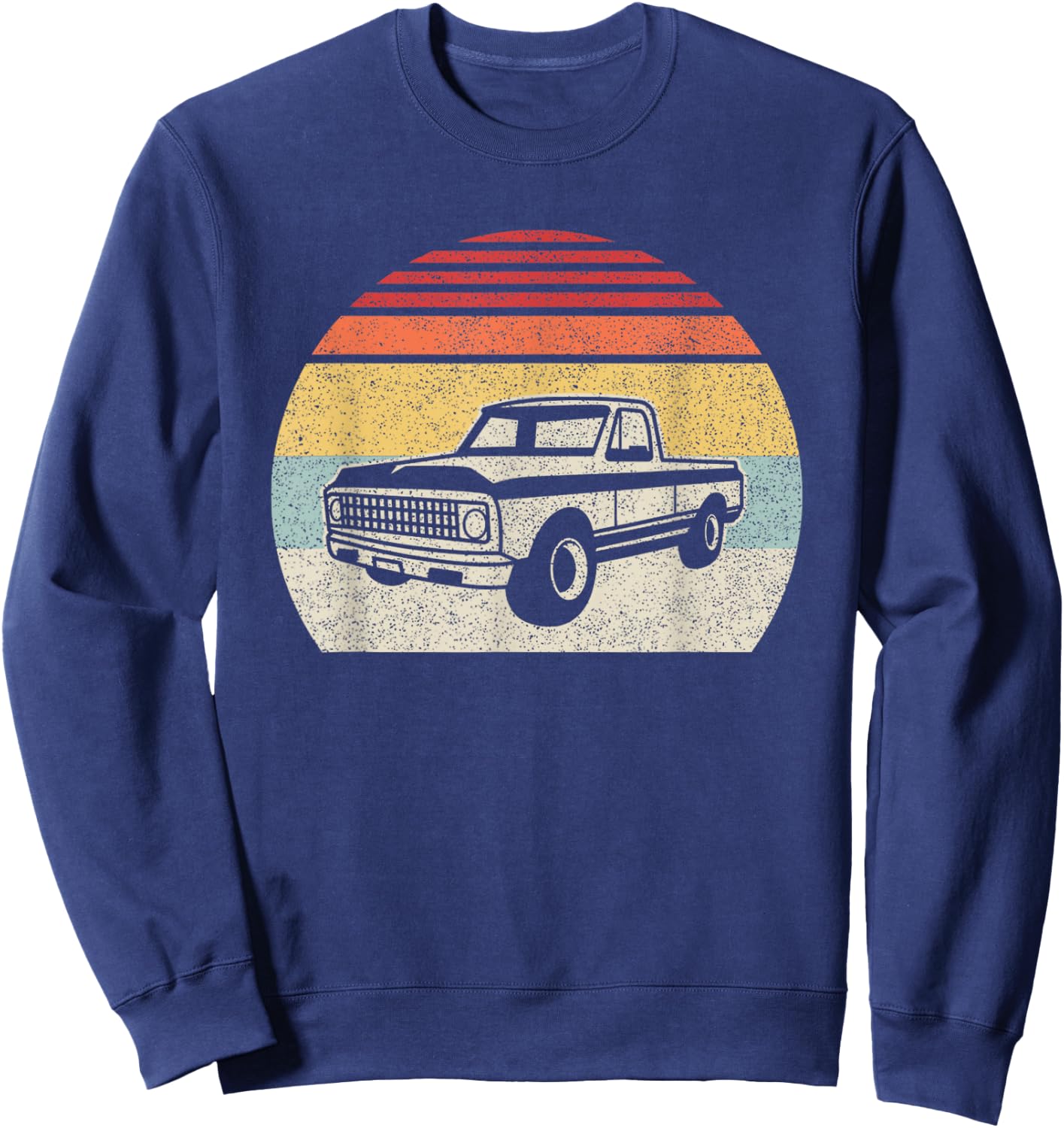 Vintage Retro Classic Muscle Truck Sweatshirt - Sweatshirt | Navy