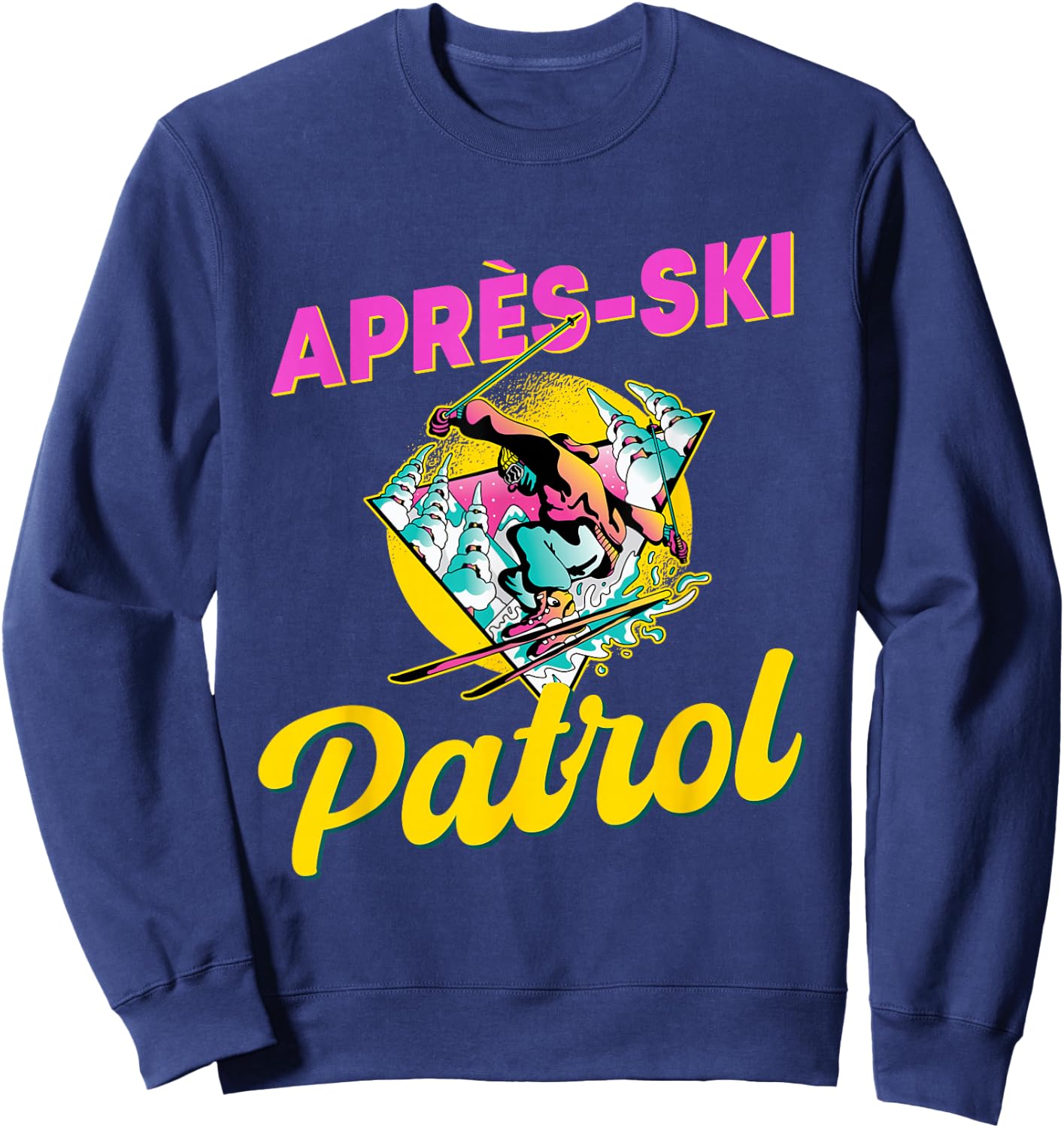 80s Retro Apres-Ski Patrol Wear 90s Skiing Sweatshirt - Sweatshirt | Navy