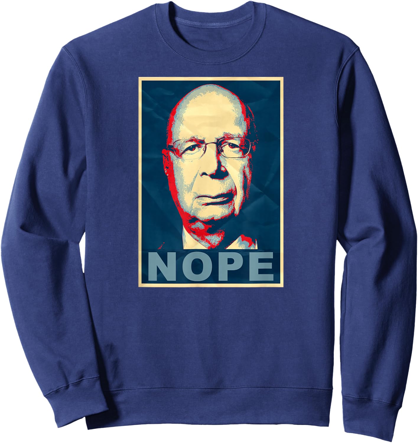 Klaus Schwab Nope Sweatshirt - Sweatshirt | Navy