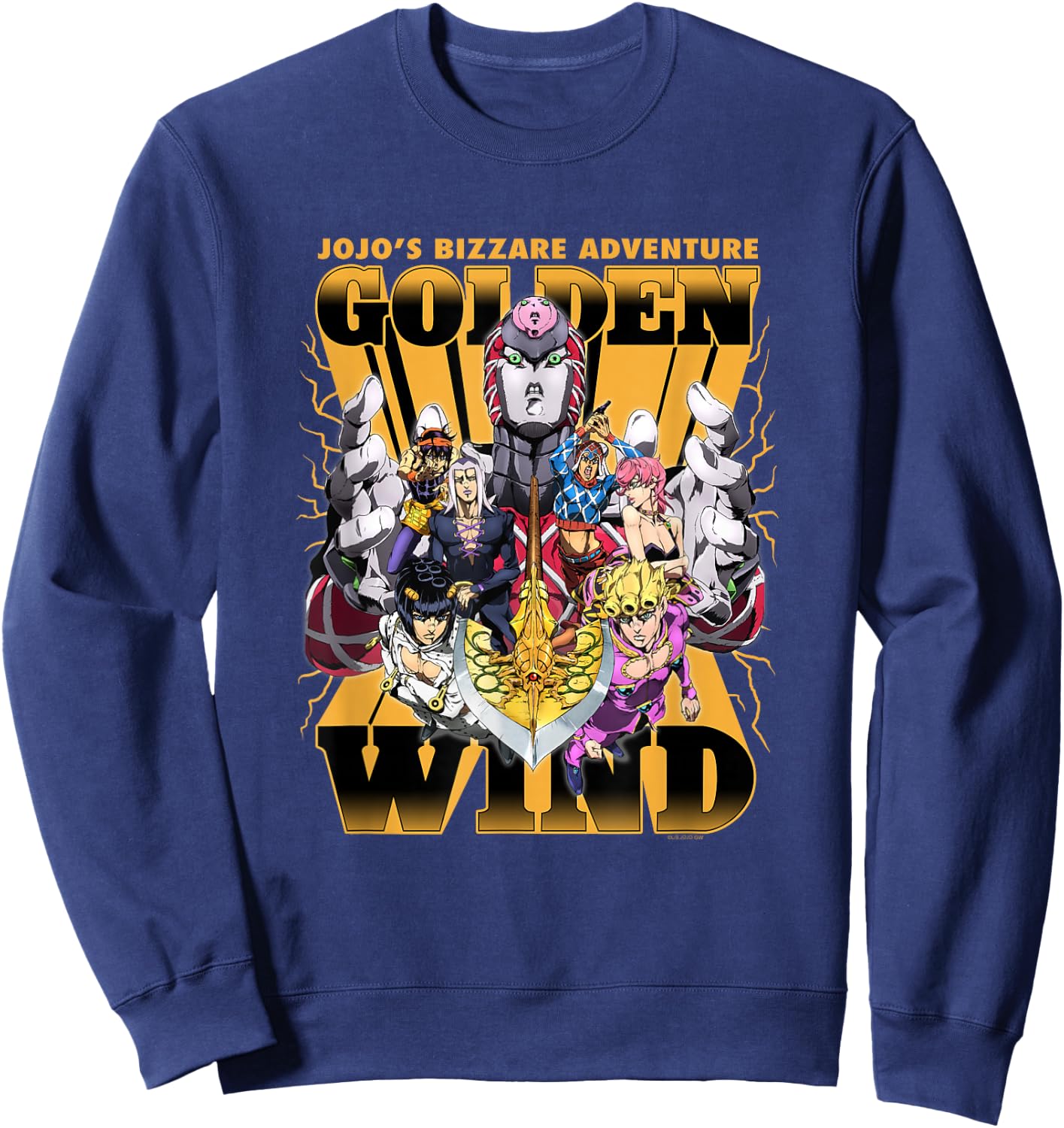 JoJo's Bizarre Adventure Golden Wind Passione Gang Anime Sweatshirt - Sweatshirt | Navy