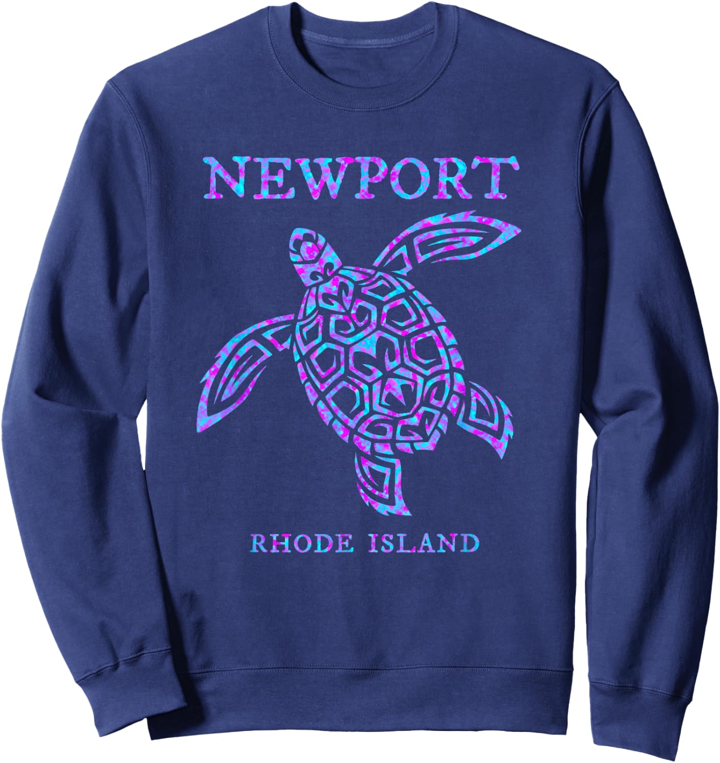 Newport Rhode Island Sea Turtle Boys Girls Souvenir Sweatshirt - Sweatshirt | Navy