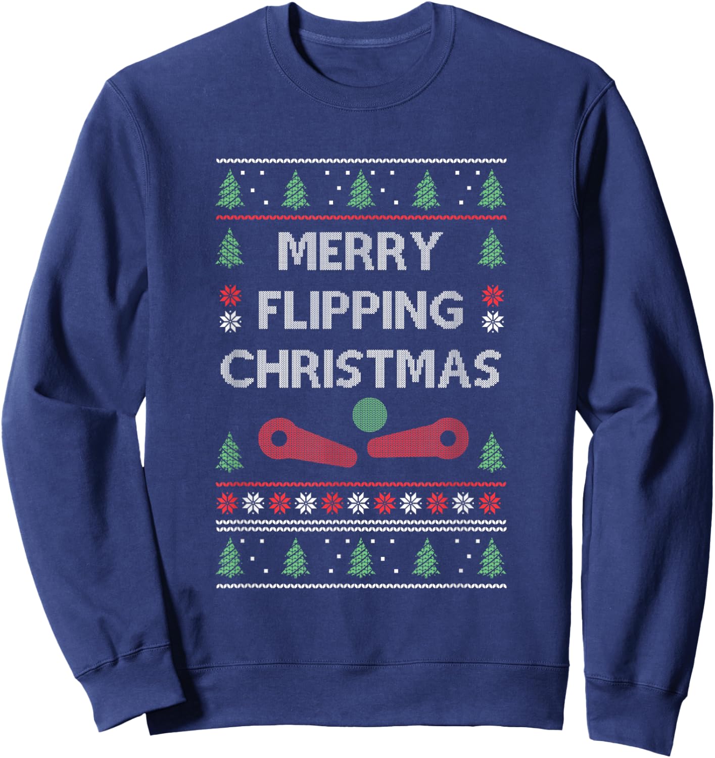 Pinball Machine Retro Arcade Game Gamer Pinball Christmas Sweatshirt - Sweatshirt | Navy