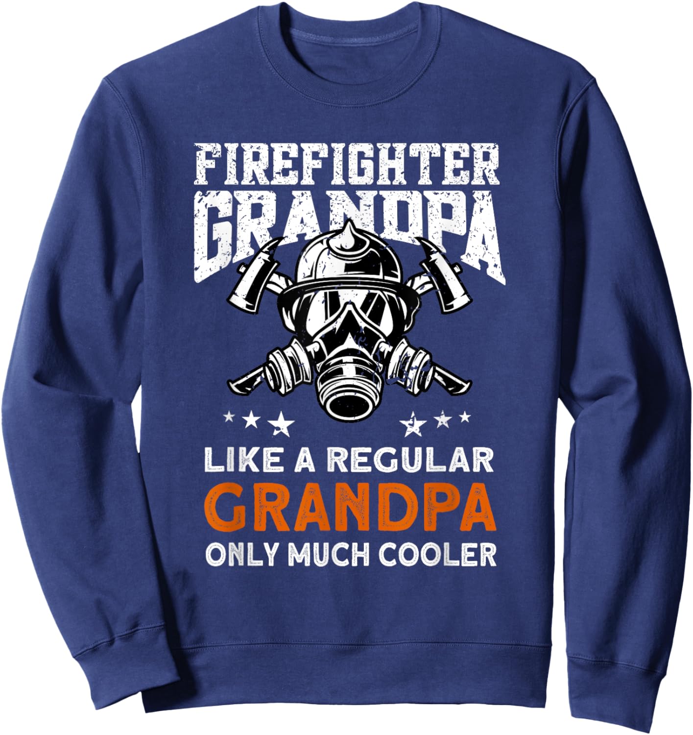 Firefighter Grandpa - Firemen Fireman Firefighter Sweatshirt - Sweatshirt | Navy