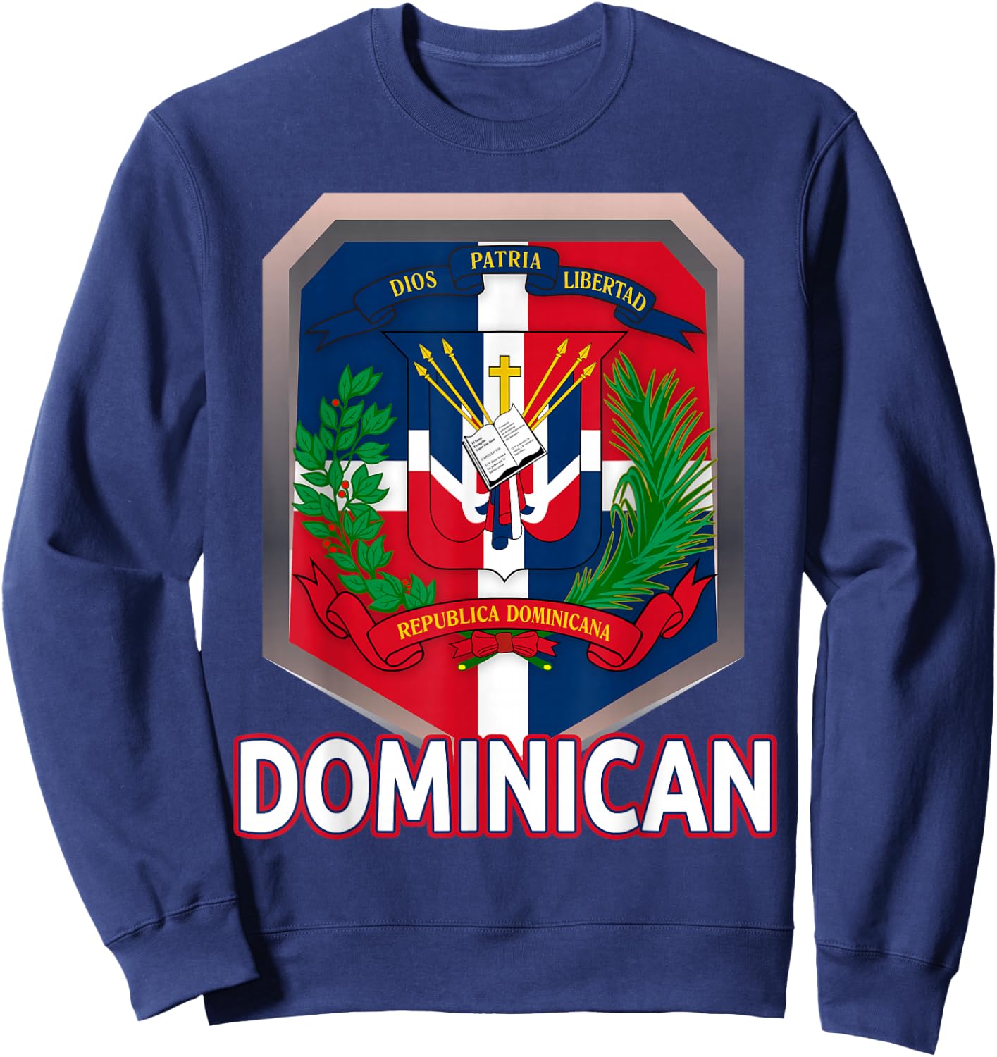 Coat of Arms Republica Dominicana & Dominican Flag Outfit Sweatshirt - Sweatshirt | Navy