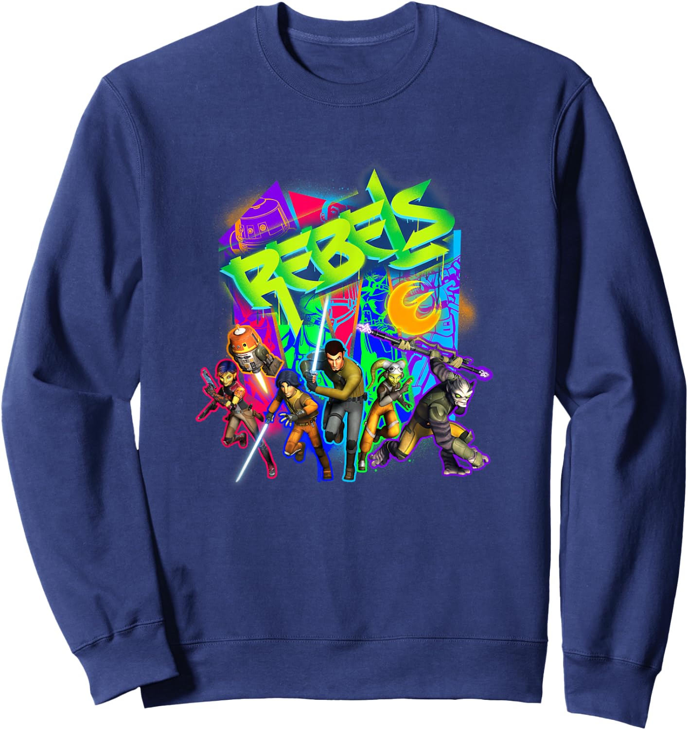 Star Wars Rebels Urban Graffiti Art Style Group Portrait Sweatshirt - Sweatshirt | Navy