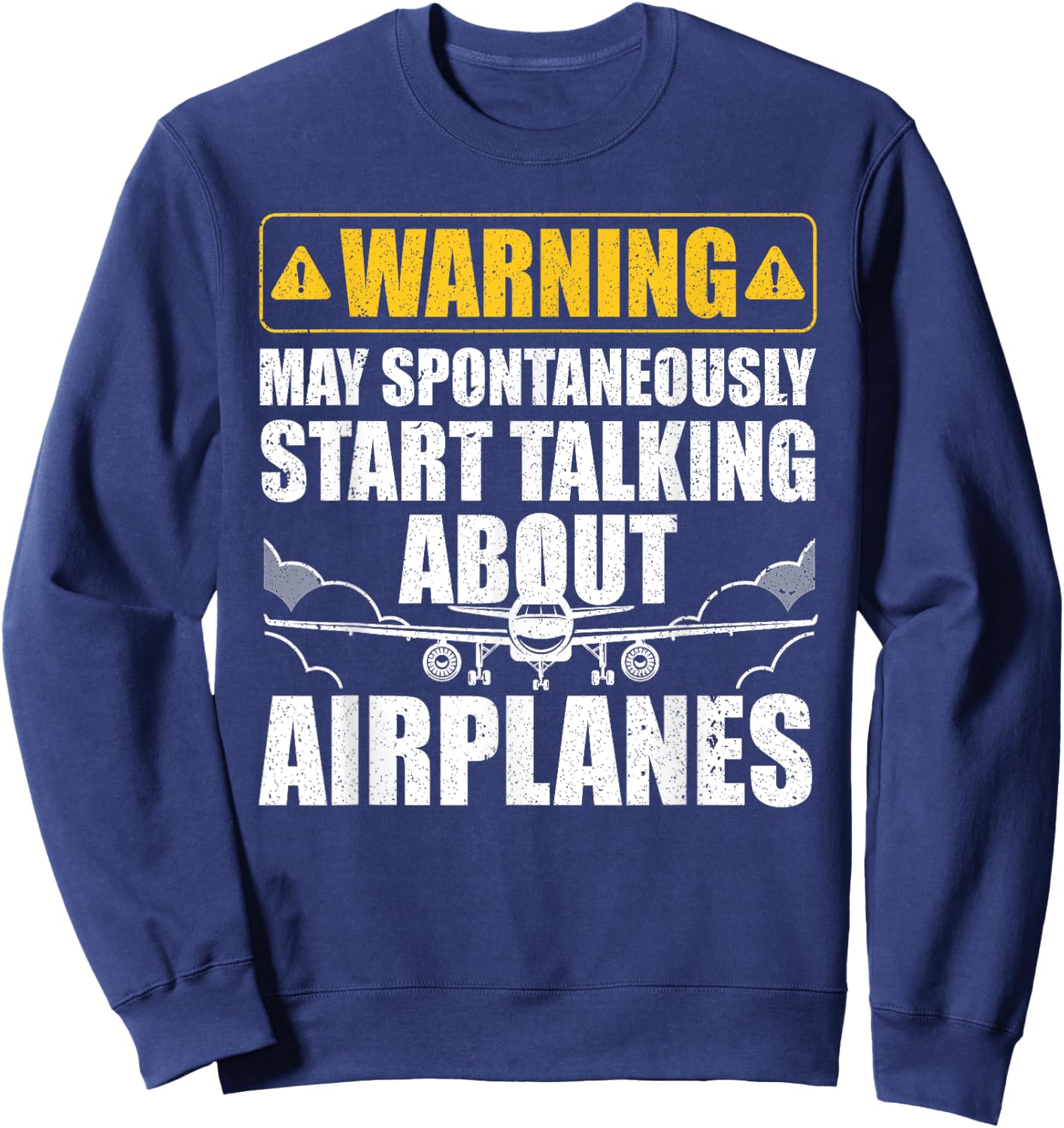 Funny Pilot Art Women Aviation Pilot Airplane Lovers Sweatshirt - Sweatshirt | Navy