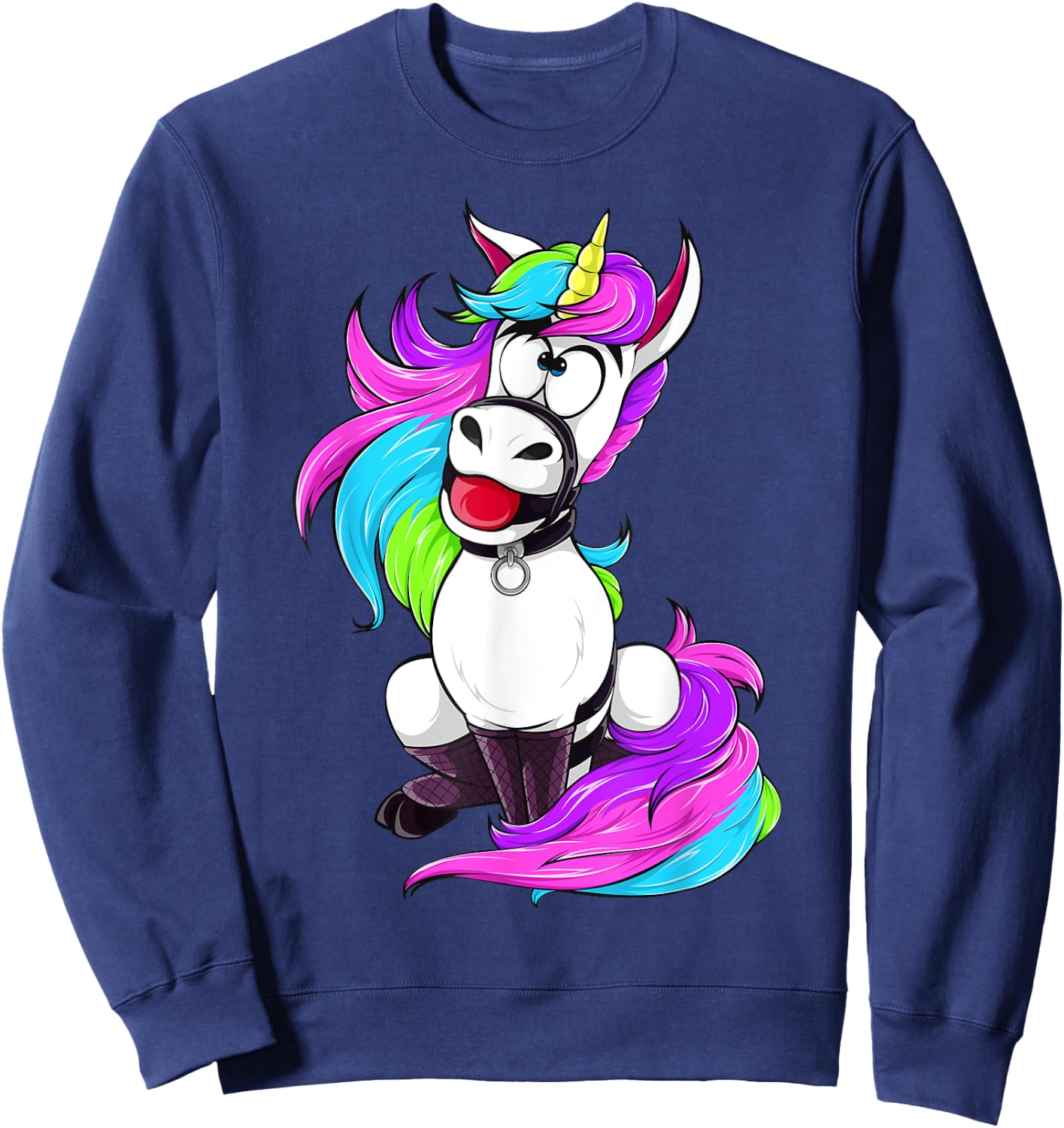 BDSM Unicorn | Bondage Shivari Humor Sweatshirt - Sweatshirt | Navy