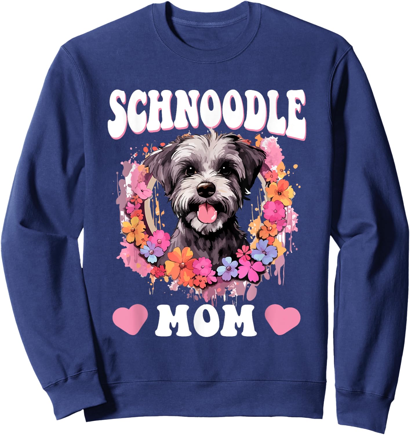 Schnoodle Snoodle Dog Breed Pet Schnoodle Mom Men Women Girls Kids Sweatshirt - Sweatshirt | Navy
