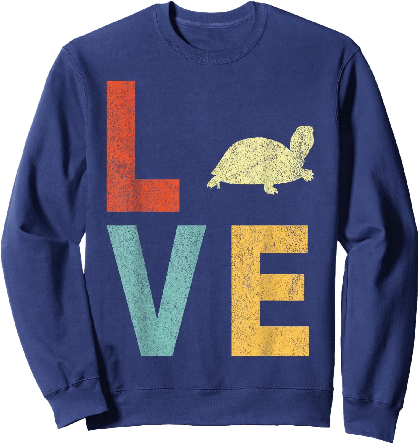 Love Tortoises Turtle Lover Funny Tortoise Quote Retro Sweatshirt - Sweatshirt | Navy