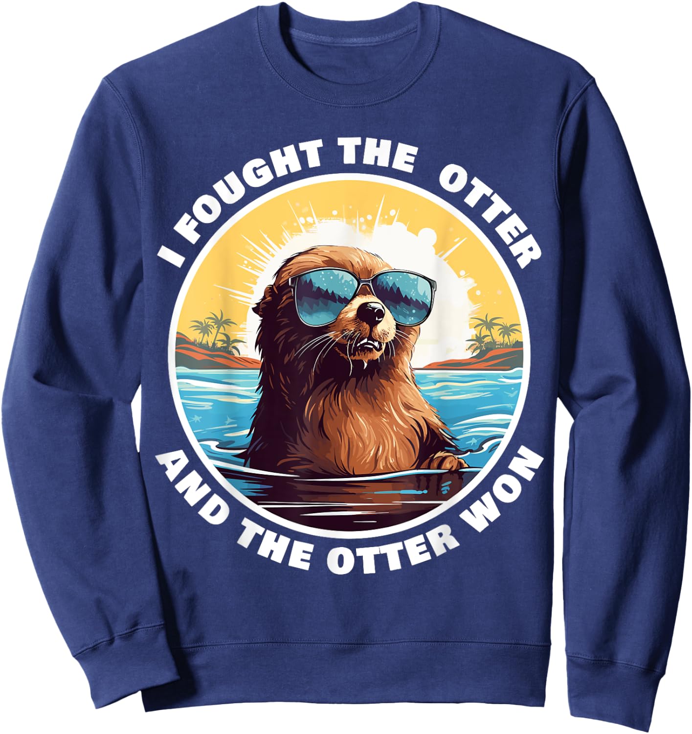 Otter 841 Surfing Otter 841 California Surf Board Otter 841 Sweatshirt - Sweatshirt | Navy