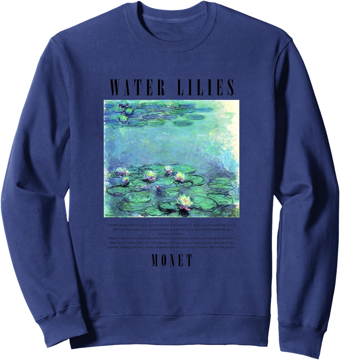 apoh Monet Water Lillies Sweatshirt - Sweatshirt | Navy