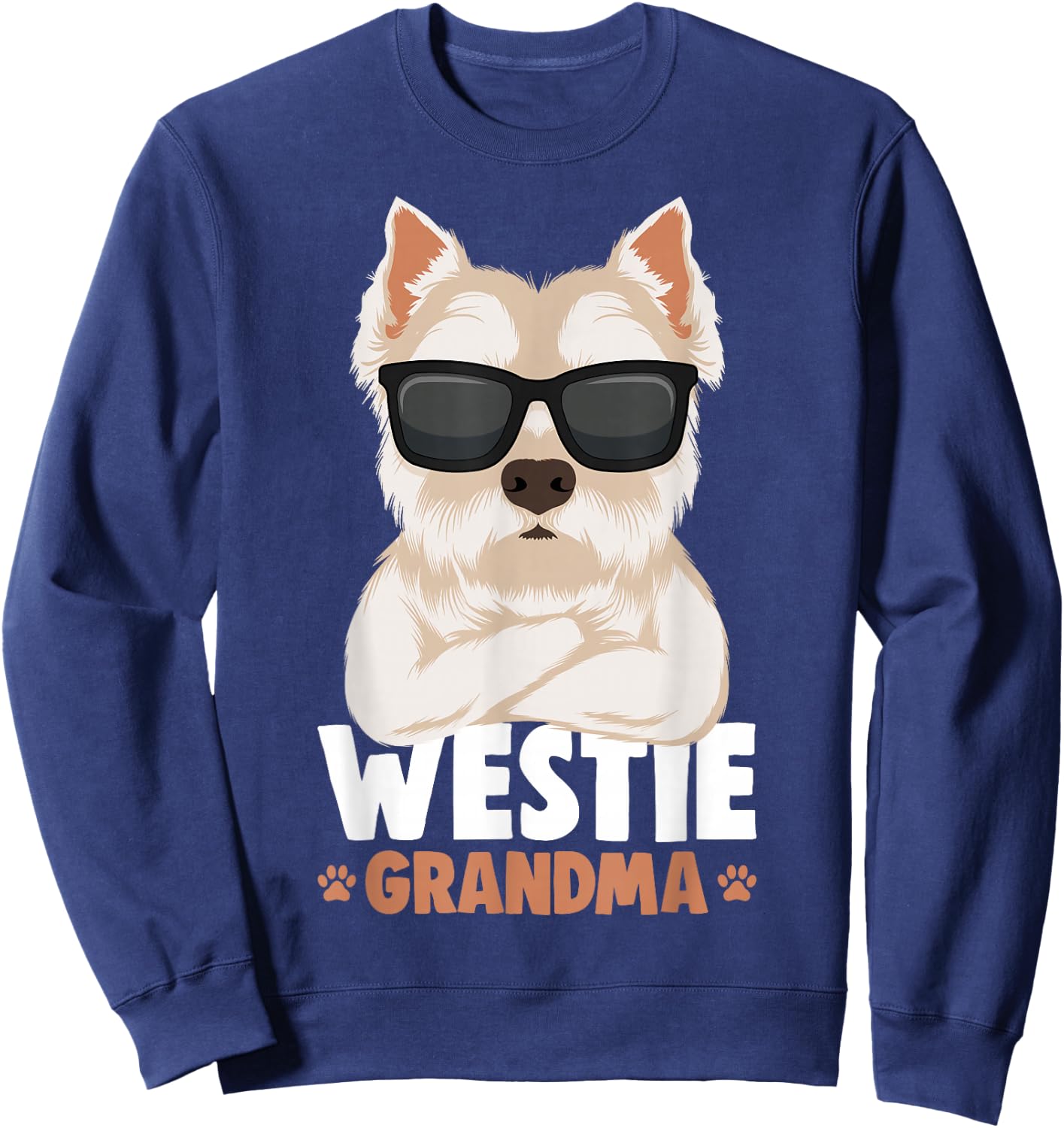 Westie Grandma West Highland White Terrier Dog Women Sweatshirt - Sweatshirt | Navy