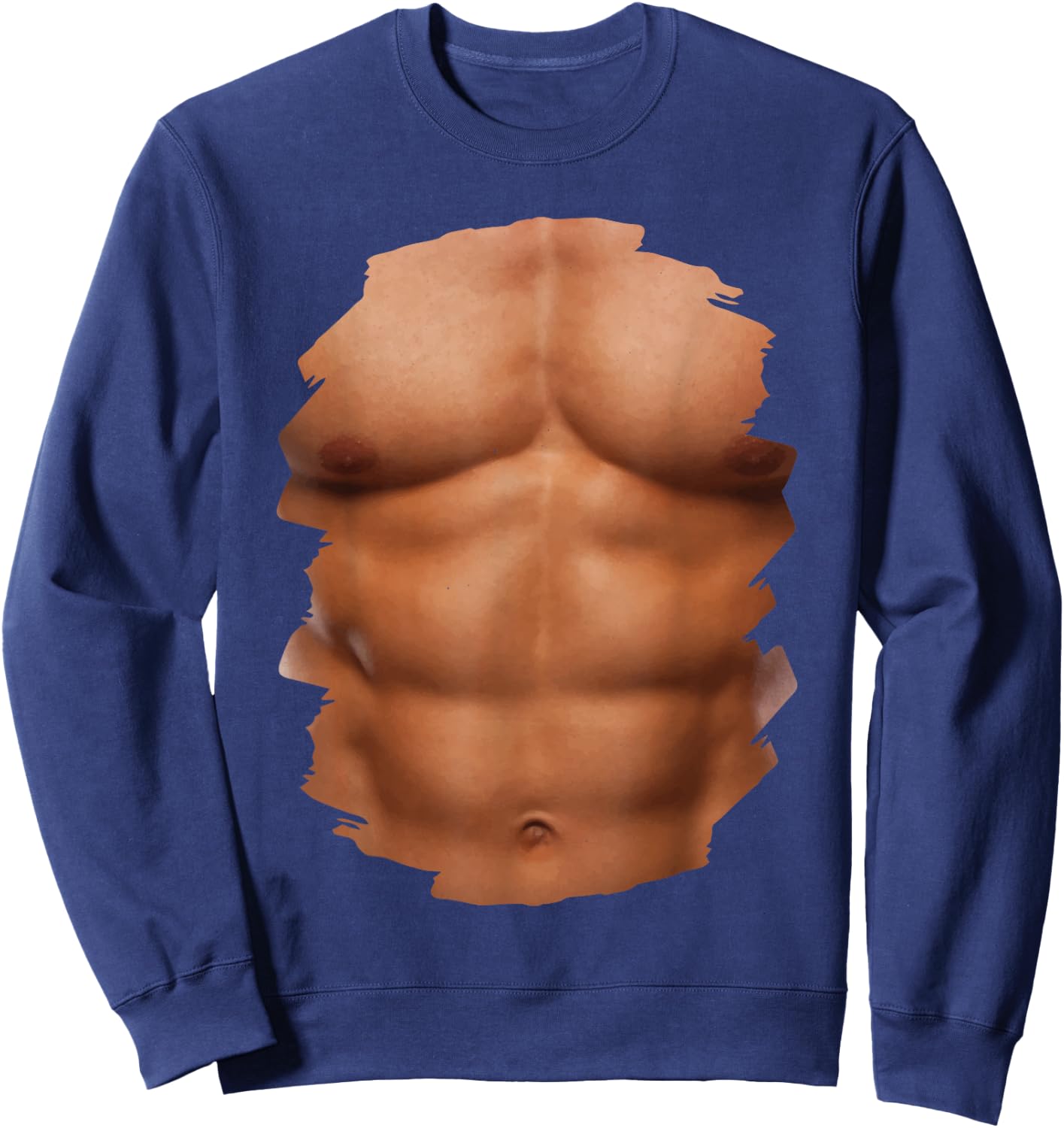 Chest Six Pack Muscles Bodybuilder 6 Abs Gym Funny Gift Sweatshirt - Sweatshirt | Navy