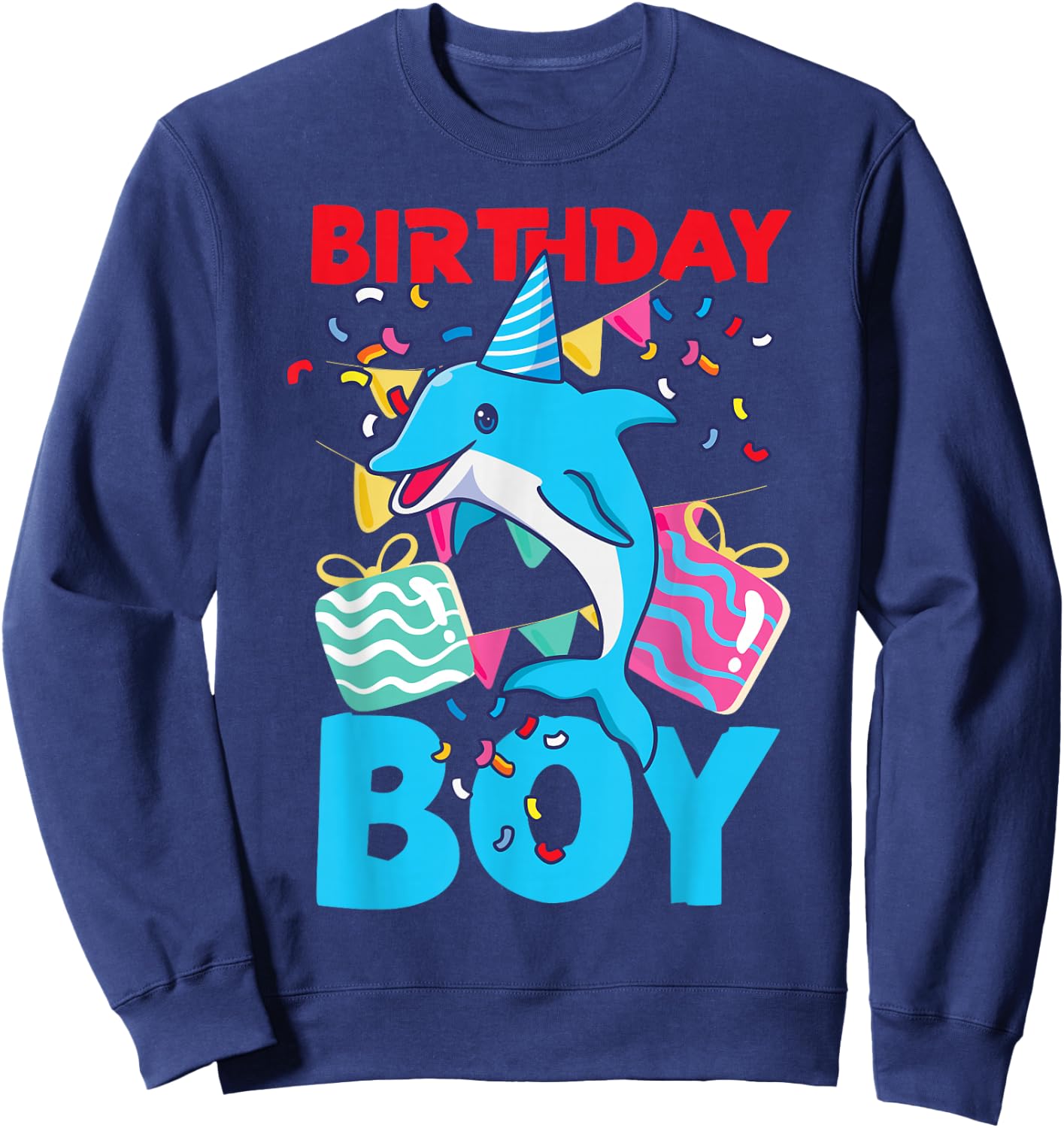 Dolphin Birthday Birthday Boy Sweatshirt - Sweatshirt | Navy