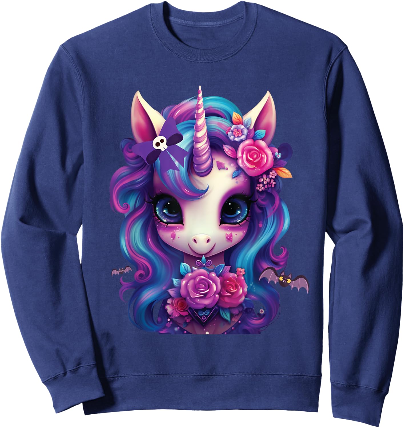 Cute Unicorn Halloween Girls Costume Sweatshirt - Sweatshirt | Navy