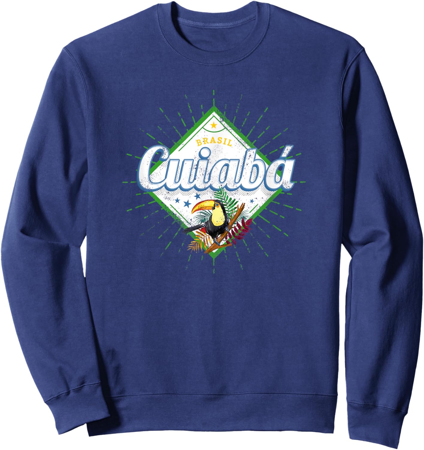 Cuiaba Mato Grosso Brazil Retro Toucan Vintage Souvenir Sweatshirt - Sweatshirt | Navy