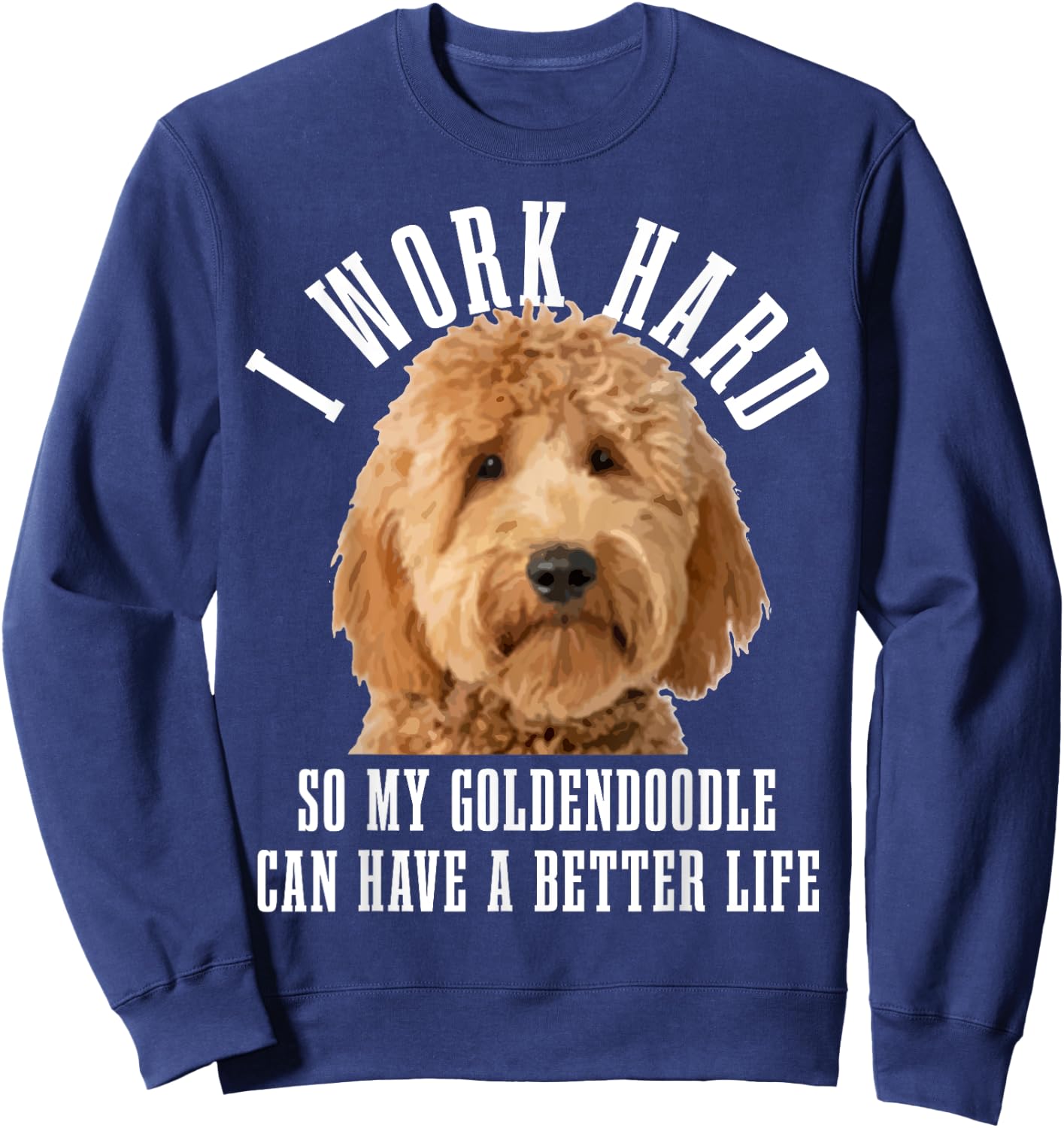 Goldendoodle Mom Doodle Dog Dad Funny Sweatshirt - Sweatshirt | Navy