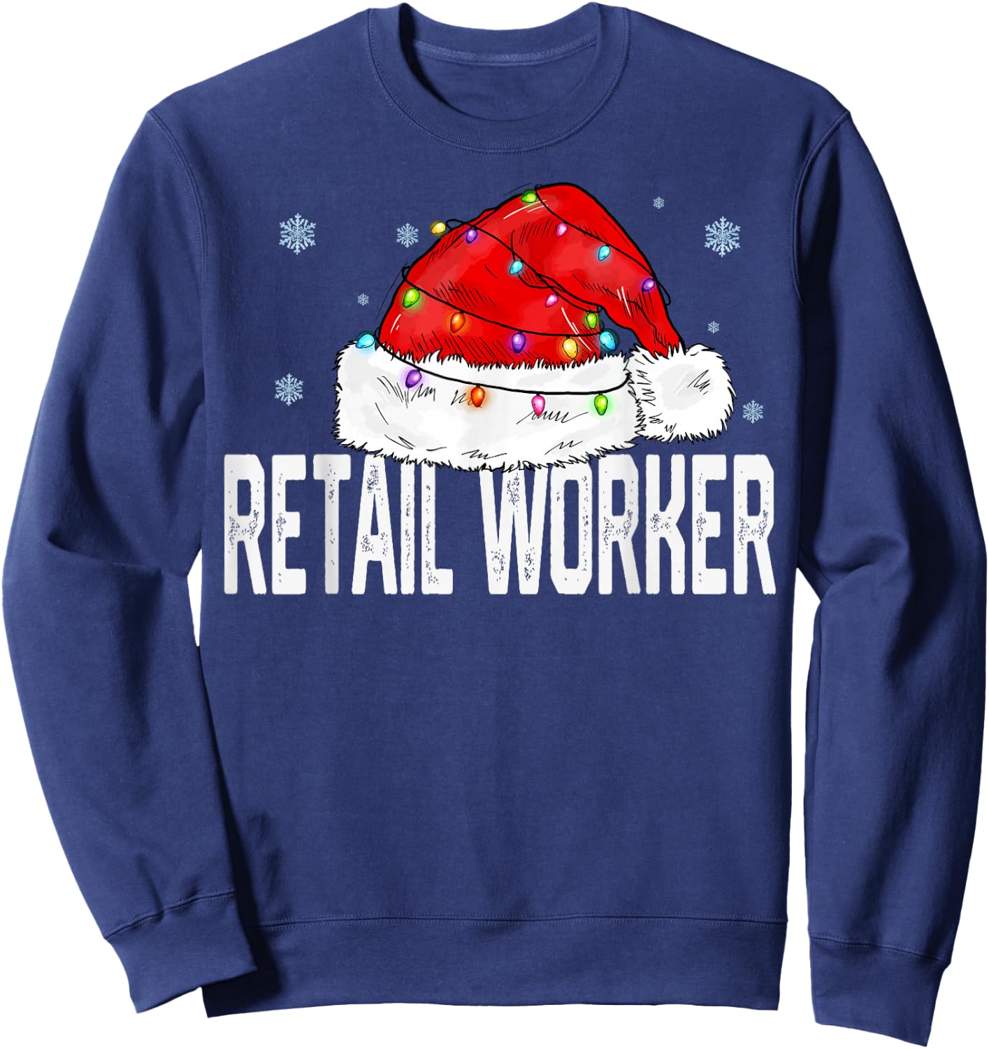 Retail Worker Christmas Women Family Matching Group Xmas Sweatshirt - Sweatshirt | Navy