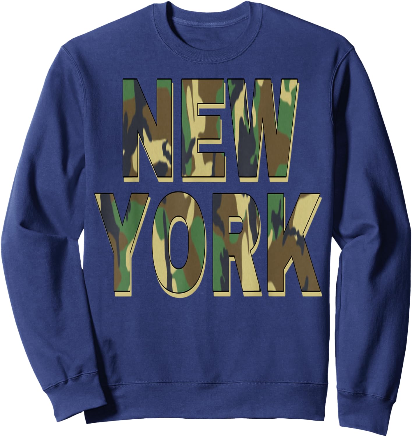 New York Camouflage Men Women & Kids Camo New York Sweatshirt - Sweatshirt | Navy