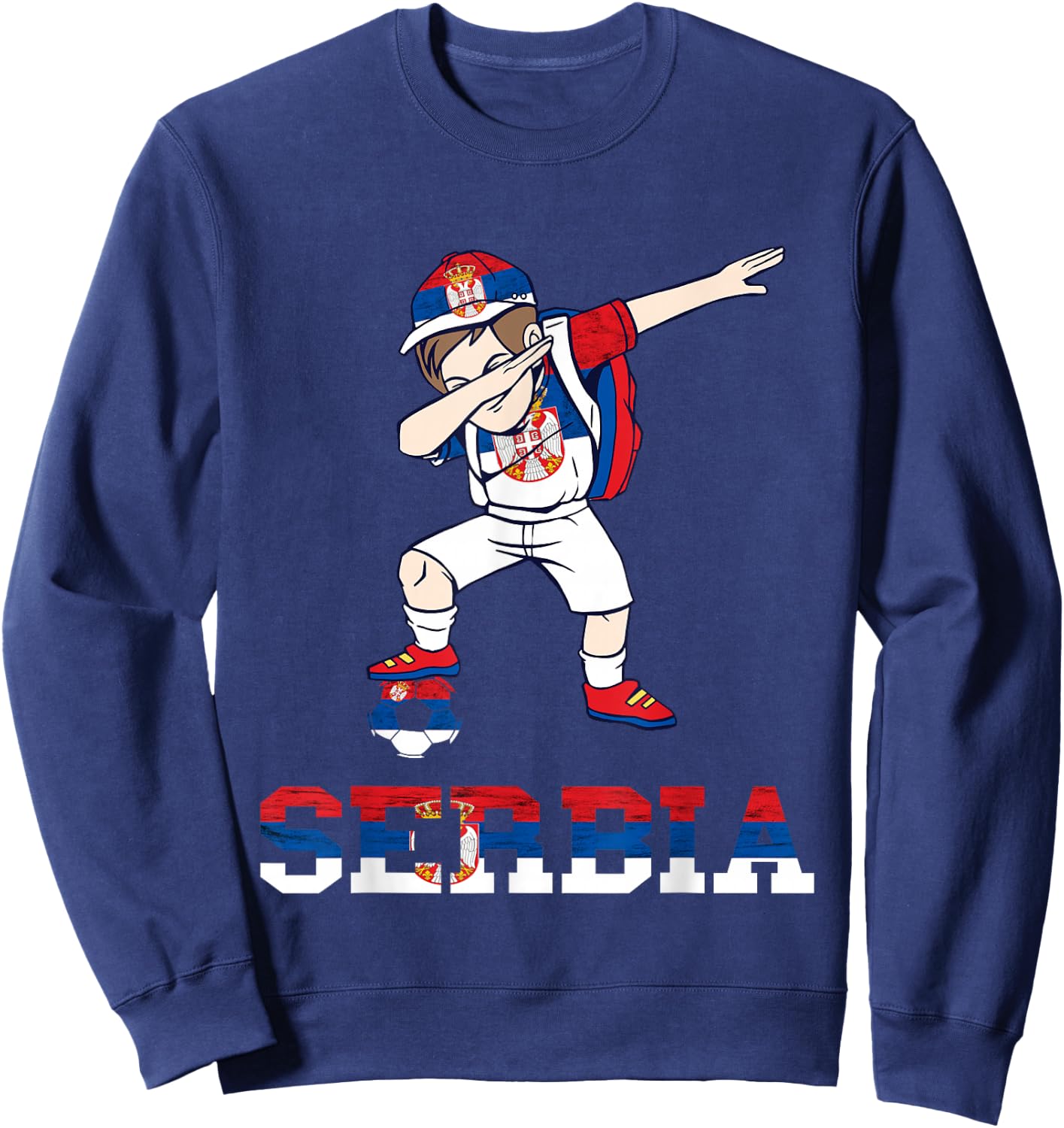 Boy Serbian Flag Serbian Roots Serbia Serbian Soccer Team Sweatshirt - Sweatshirt | Navy