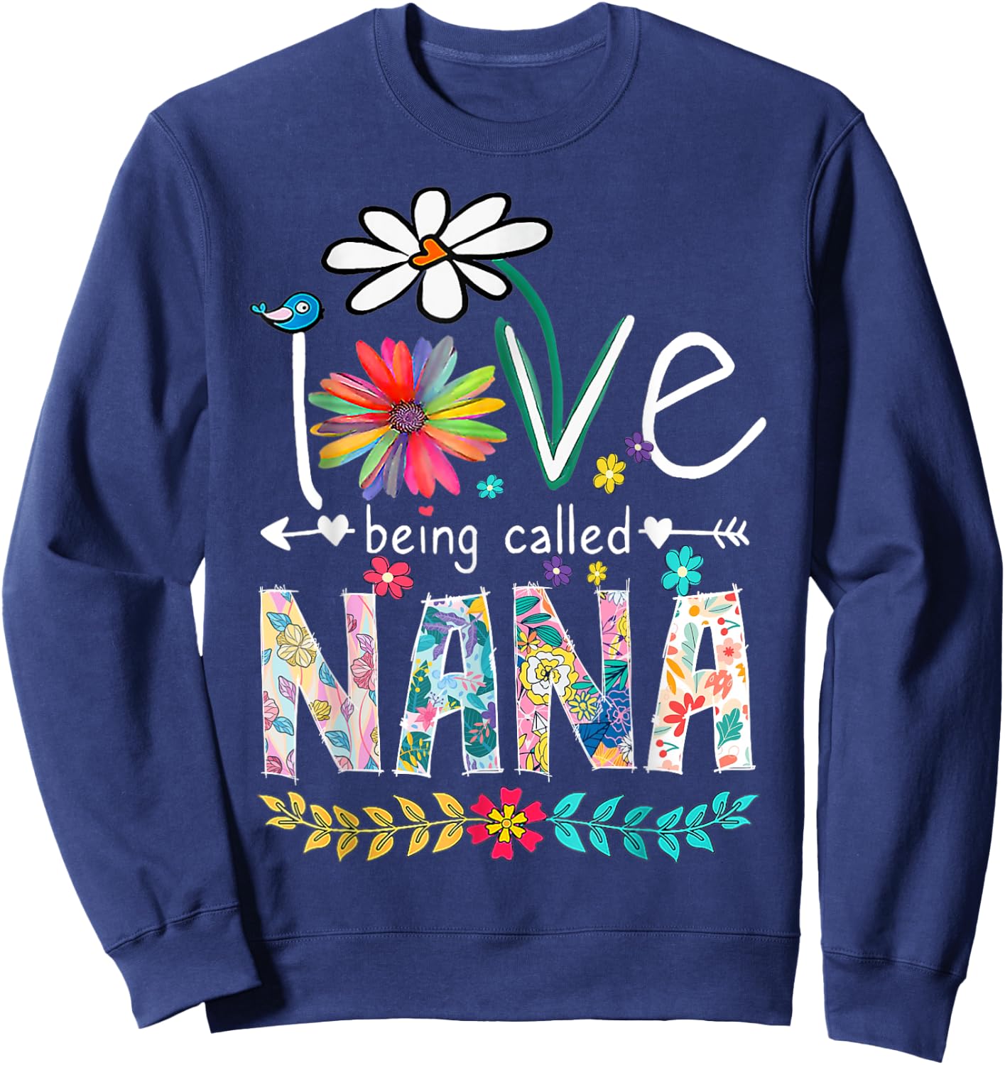 I Love Being Called Nana Sunflower Sweatshirt - Sweatshirt | Navy