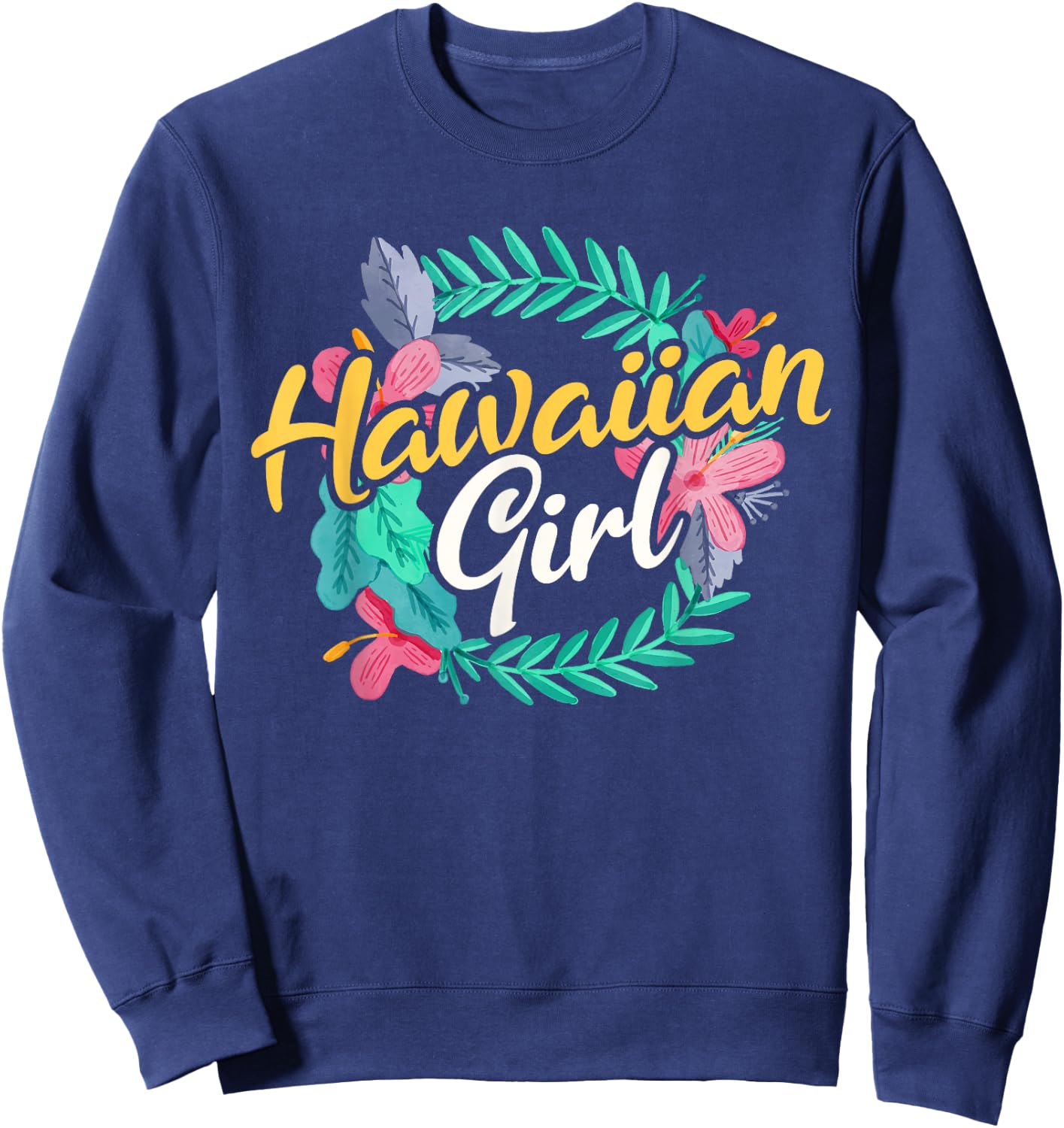 Islands Vintage Souvenir Hawaiian Girl Sweatshirt - Sweatshirt | Navy