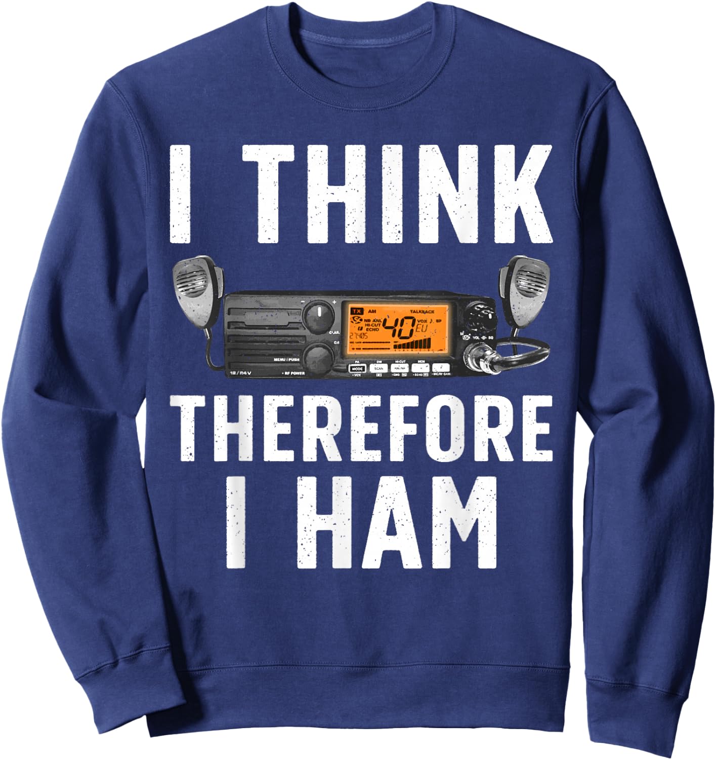 Funny Ham Radio Art Women Ham Operator Amateur Radio Sweatshirt - Sweatshirt | Navy