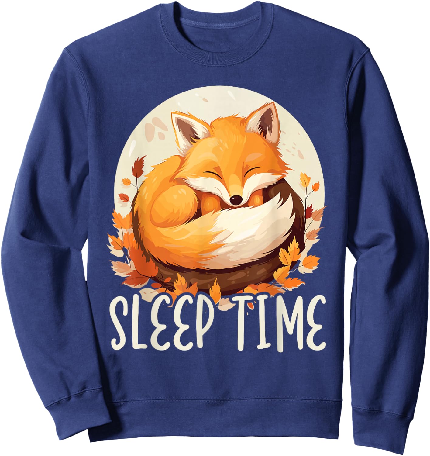 Sleeping Fox Sleepyhead Napping Sleep Fox Lover Sweatshirt - Sweatshirt | Navy
