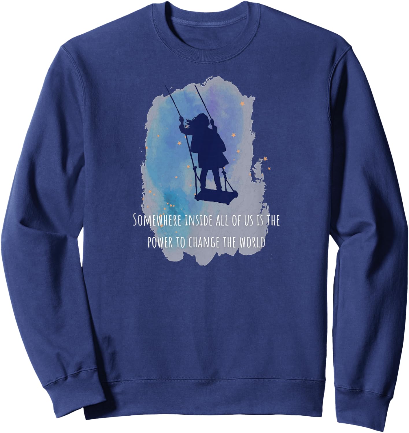 Matilda Watercolour Somewhere Inside All of Us Sweatshirt - Sweatshirt | Navy