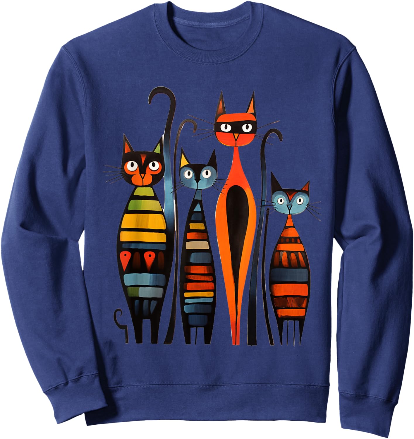 Century Art Kitten Lover Artwork Classic Cute Cat Men Women Kids Sweatshirt - Sweatshirt | Navy