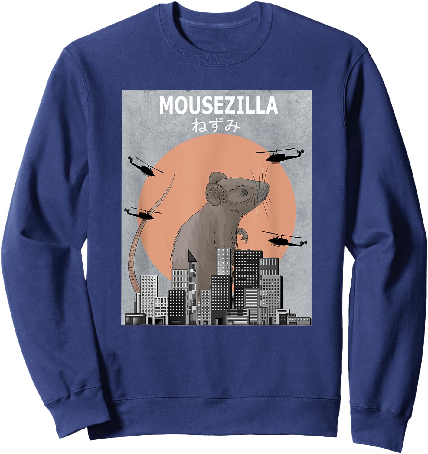 Mouse Mousezilla Funny Animal Lover Sweatshirt - Sweatshirt | Navy