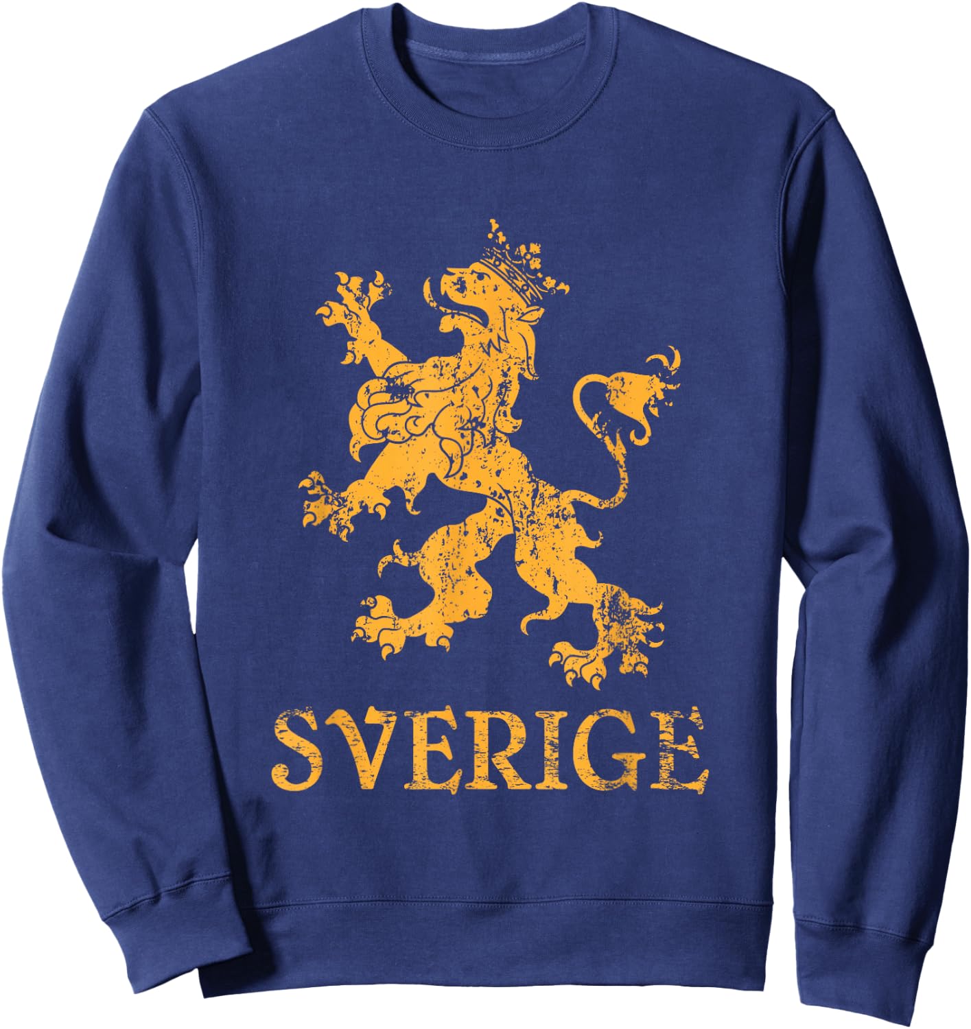 Sverige Sweden Lion Symbol Swedish Pride Sweatshirt - Sweatshirt | Navy