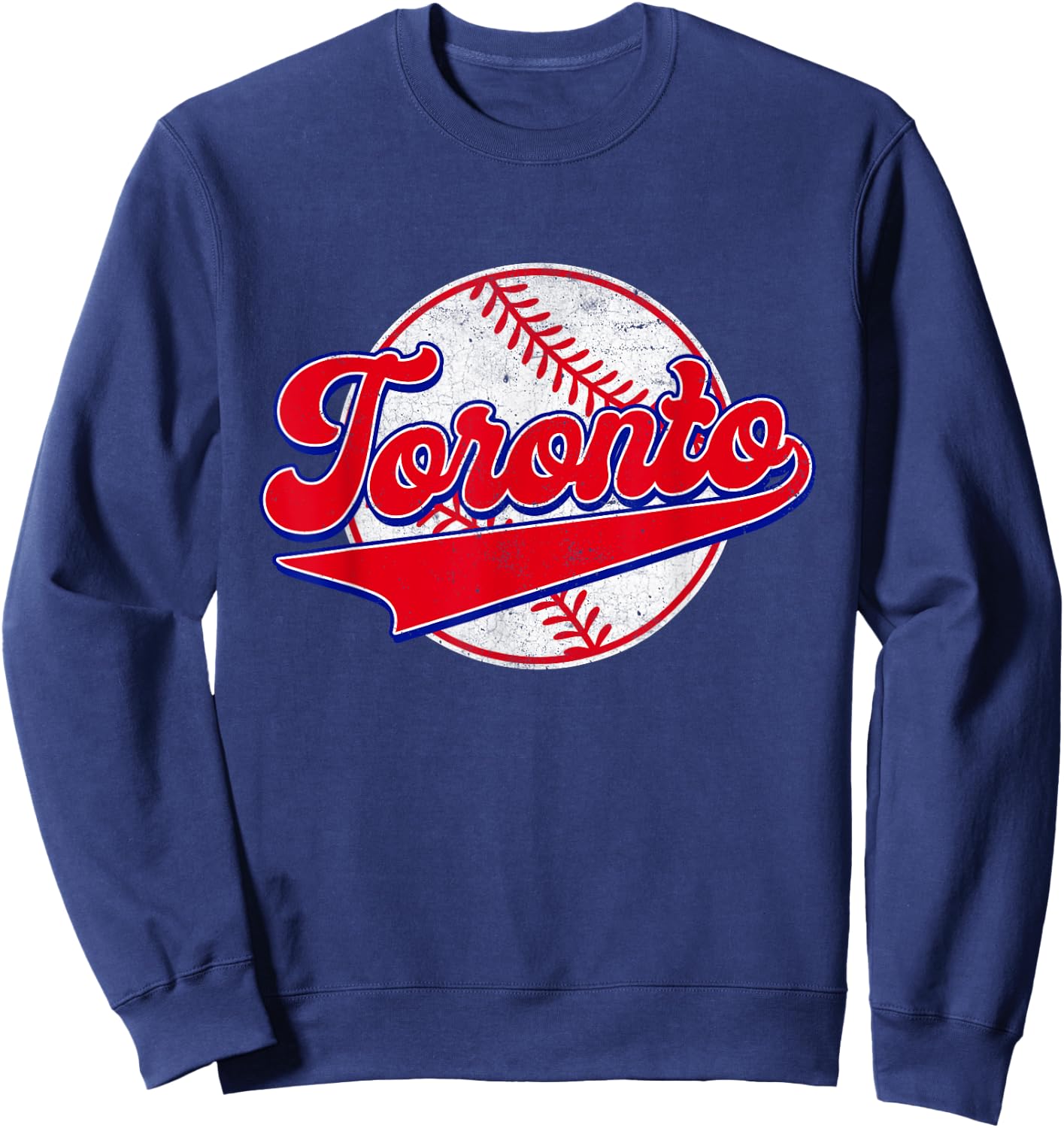Toronto Cityscape Vintage Baseball Men Women Kids Sweatshirt - Sweatshirt | Navy