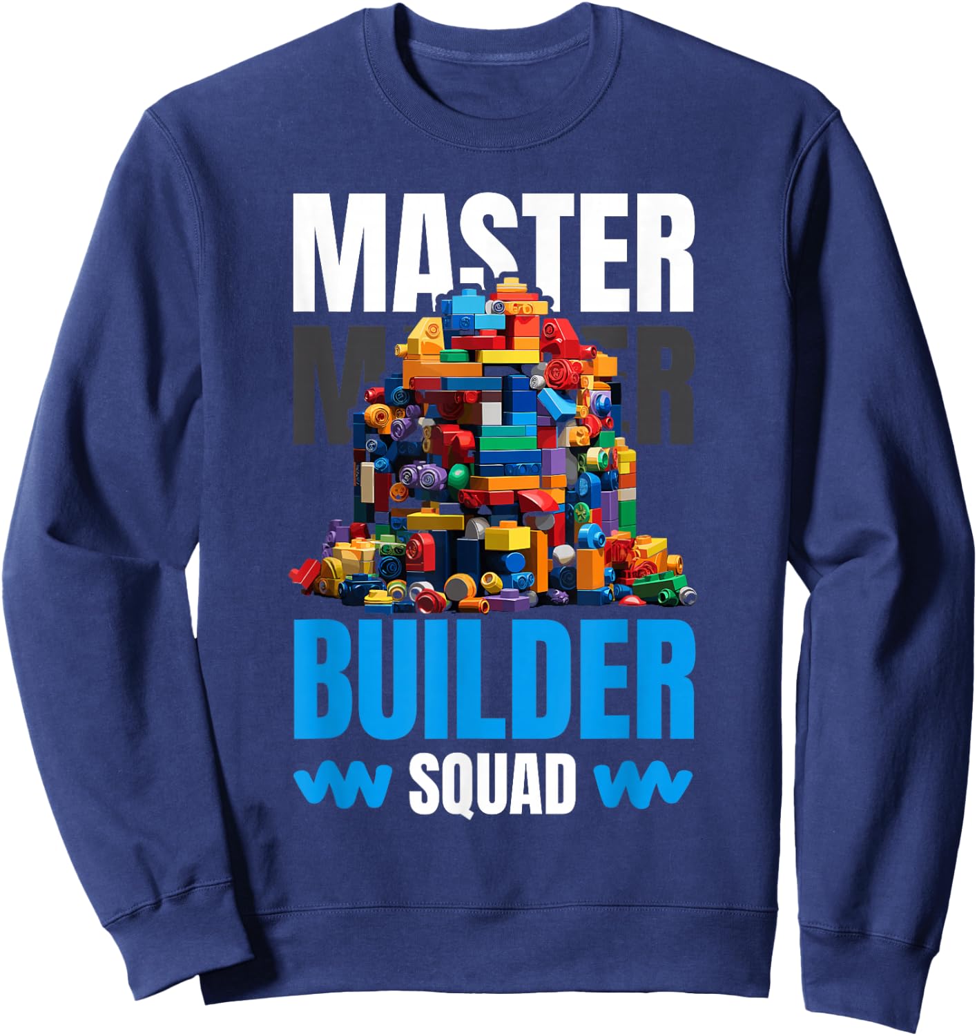 Master Builder Bricks Blocks Play Toys Sweatshirt - Sweatshirt | Navy