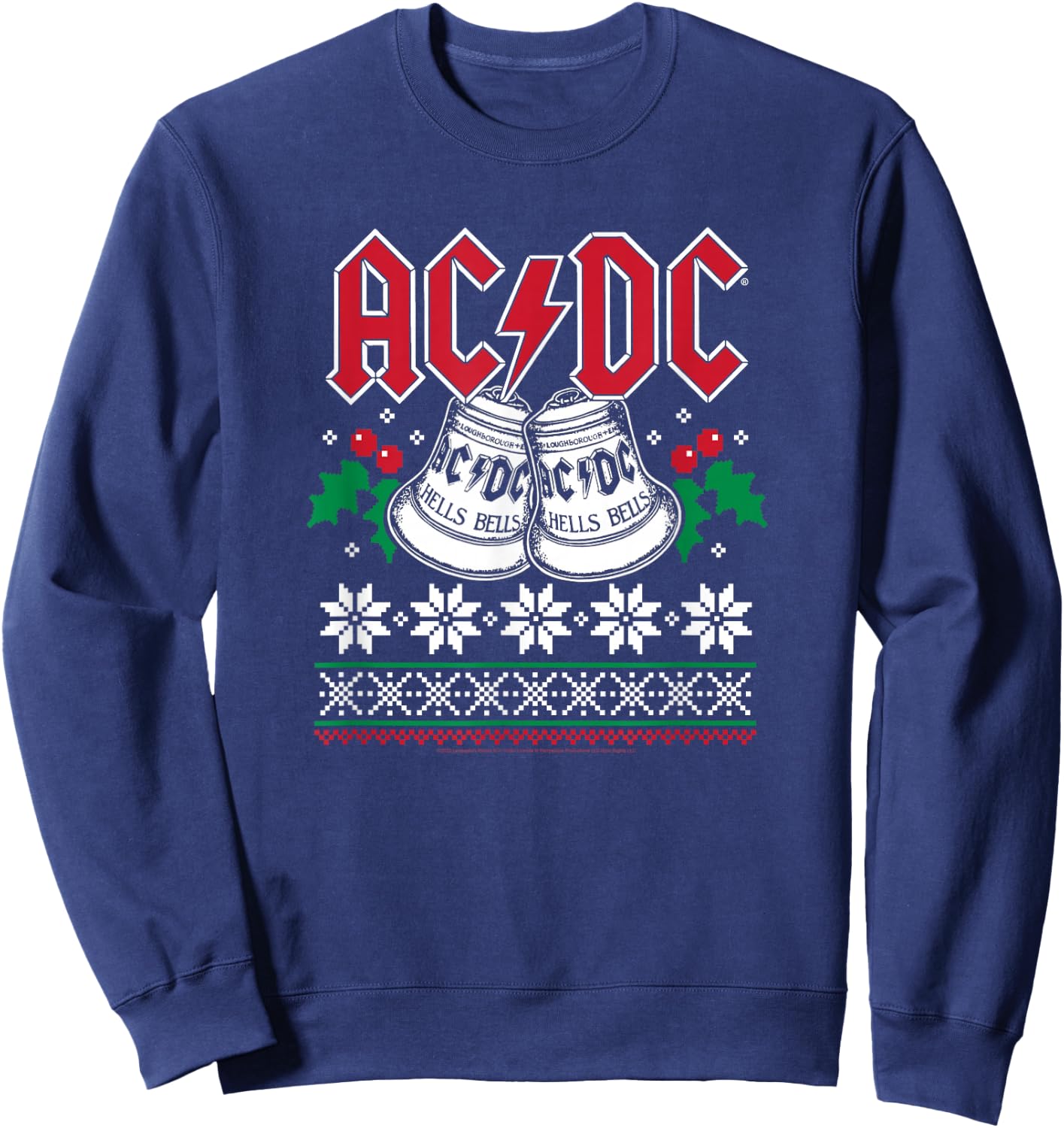 ACDC - Hells Bells Christmas Sweatshirt - Sweatshirt | Navy
