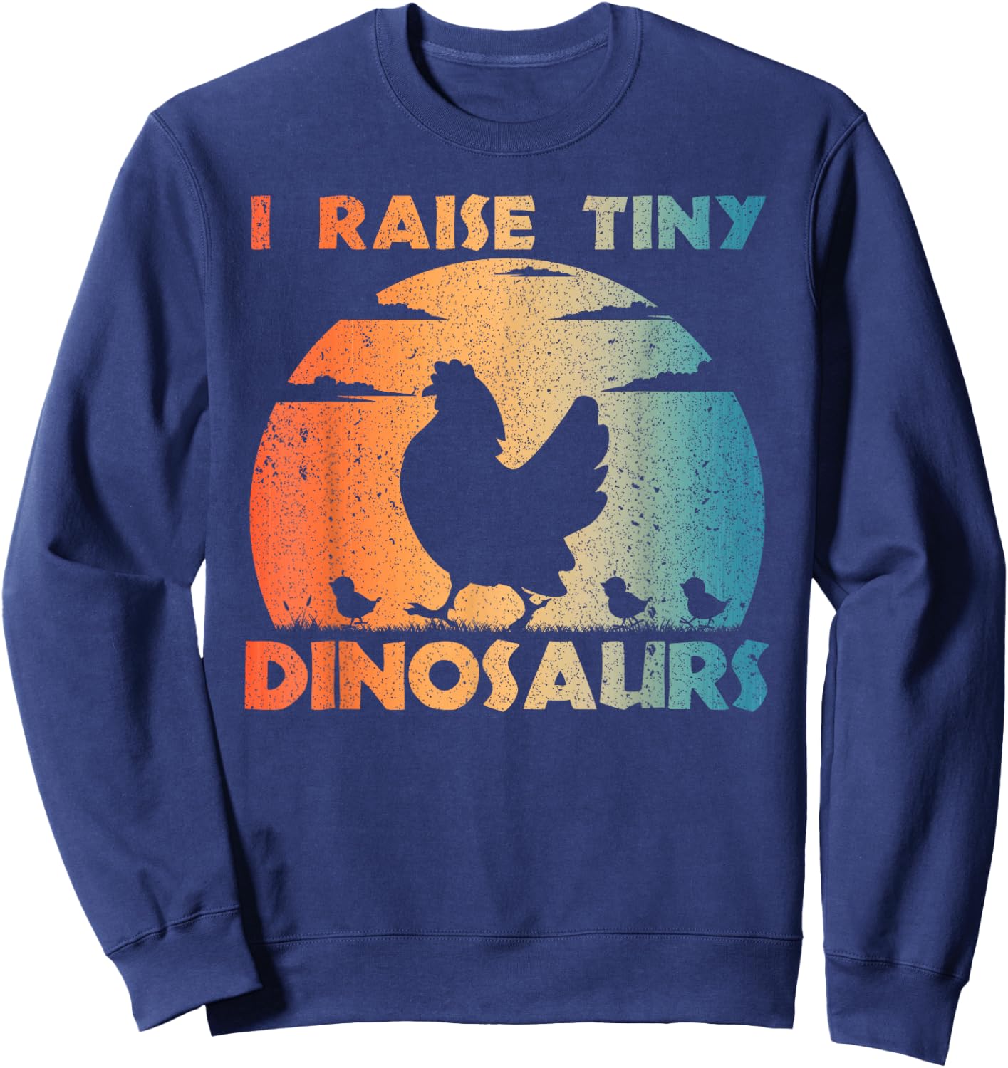 Cool Chicken Design Women Farm Lover Chicken Farmer Sweatshirt - Sweatshirt | Navy