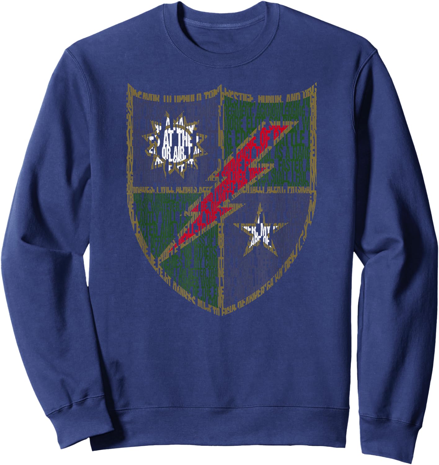 American Marauder: 75th Ranger Regiment Ranger Creed Sweatshirt - Sweatshirt | Navy