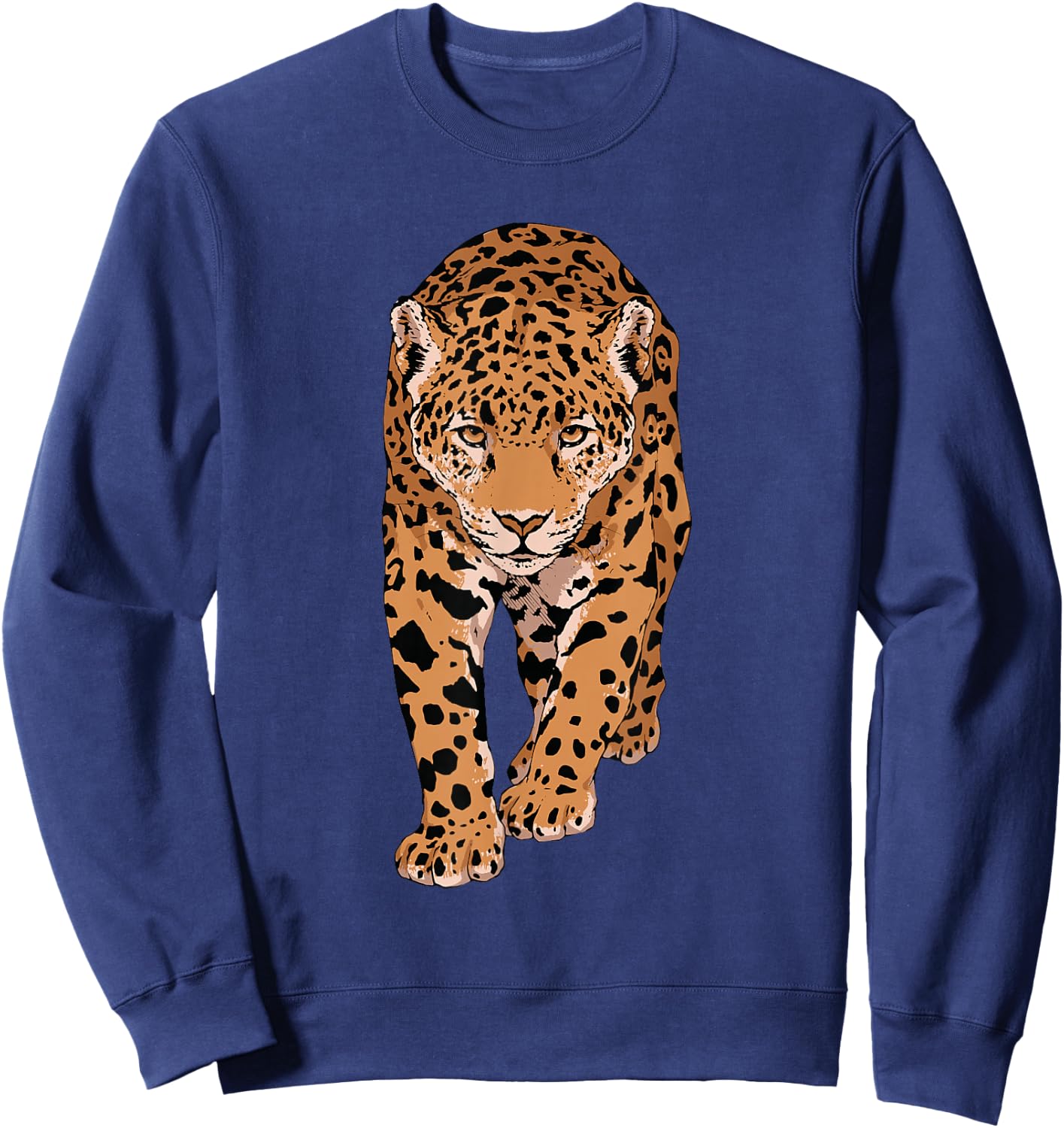 Wild Big Cat Jaguar Jungle Animal Wildlife Sweatshirt - Sweatshirt | Navy