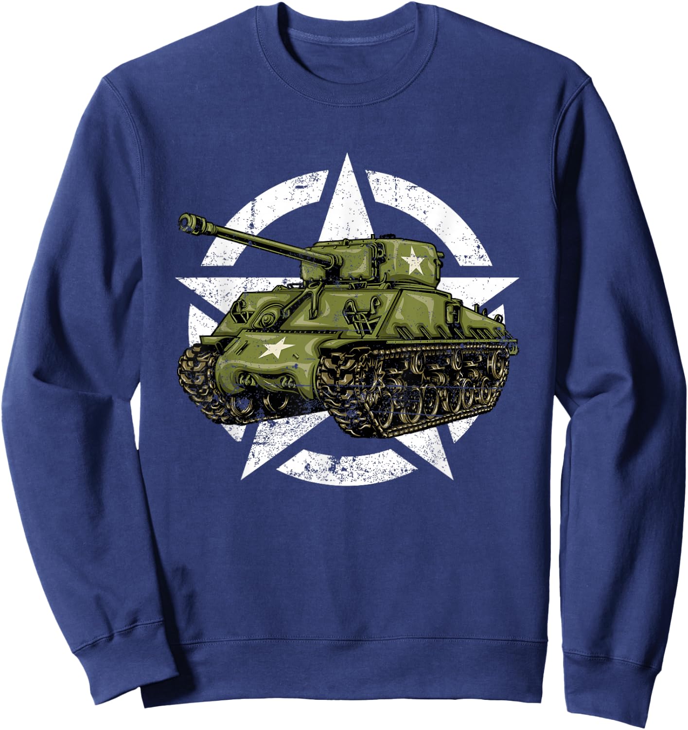Sherman M4 World War 2 Army Tank Vintage Tank a Military Boy Sweatshirt - Sweatshirt | Navy