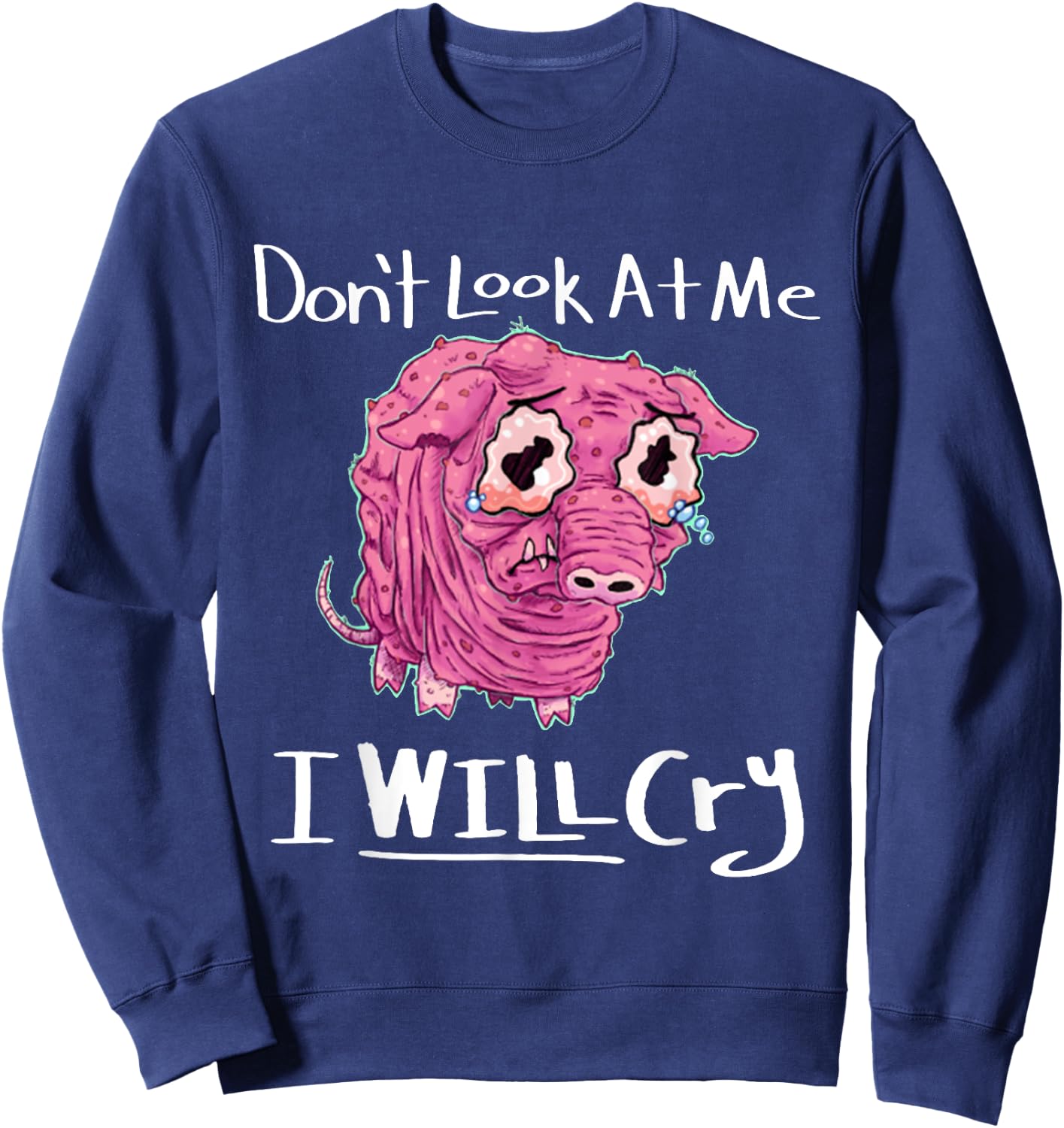 Home of the Squonk - Pennsylvania, USA Sad Emo Cryptid Sweatshirt - Sweatshirt | Navy