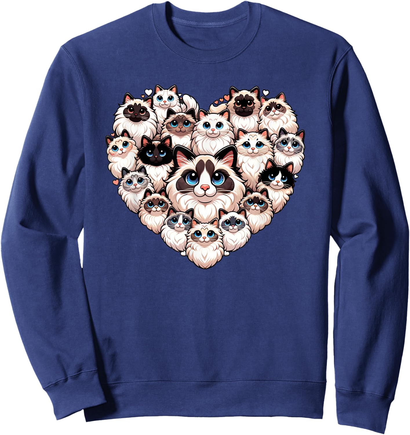 Ragdoll Cat Ragdolls Puppy Cats Sweatshirt - Sweatshirt | Navy