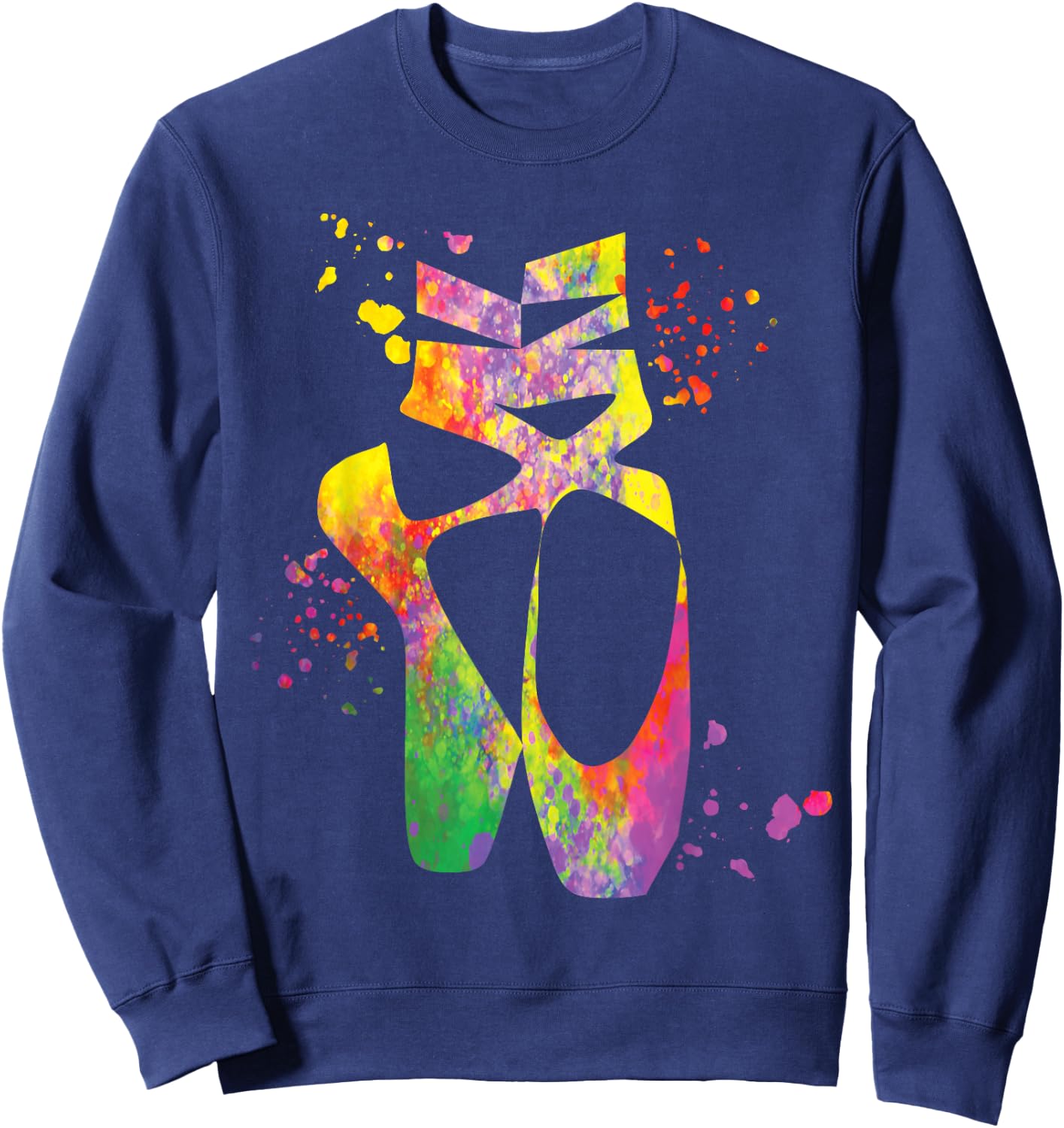 Ballet Shoes Dancer Colorsplash Woman Ballerina Sweatshirt - Sweatshirt | Navy
