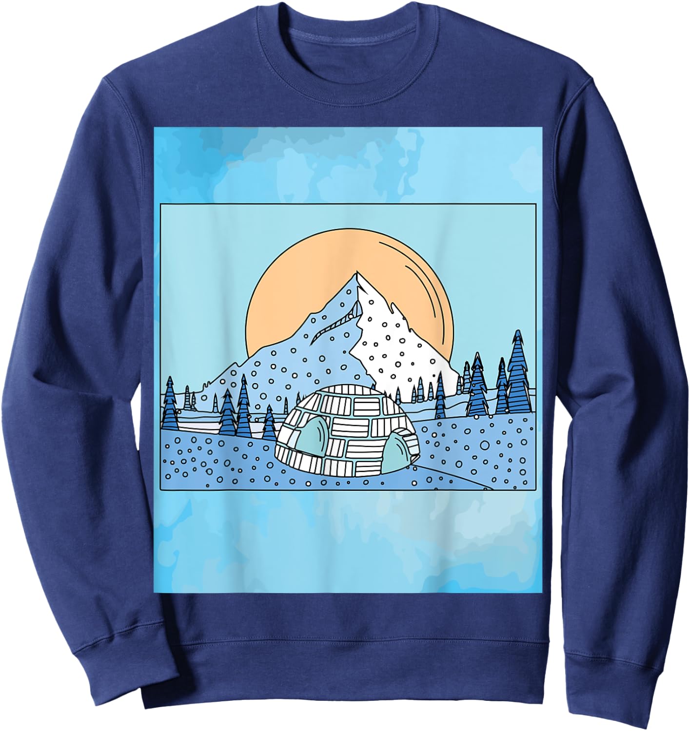 Igloo snow and ice landscape Sweatshirt - Sweatshirt | Navy