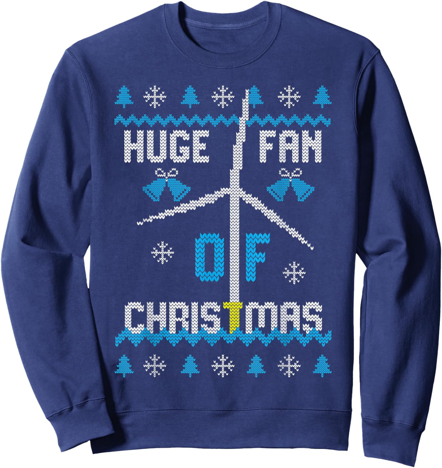 Renewable energy Christmas sweater - offshore technician Sweatshirt - Sweatshirt | Navy