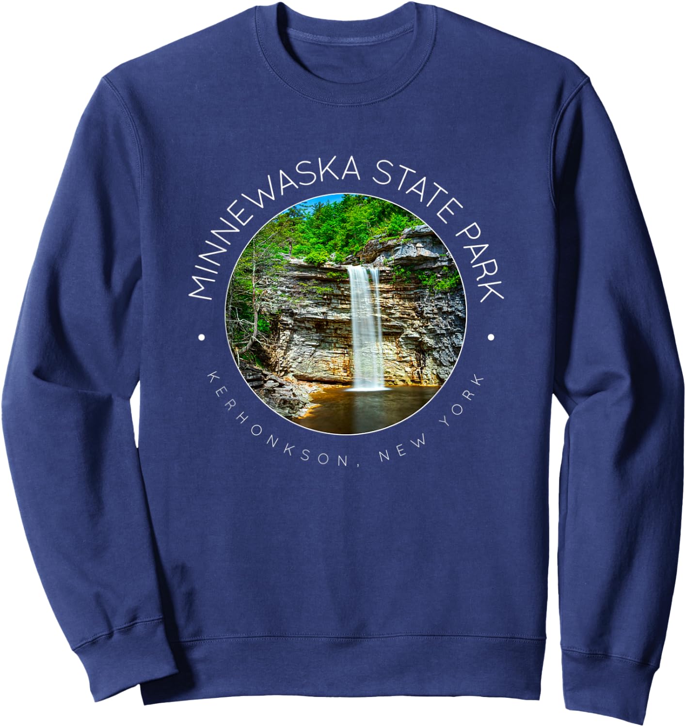 Minnewaska State Park Preserve, New York State, Waterfall Sweatshirt - Sweatshirt | Navy