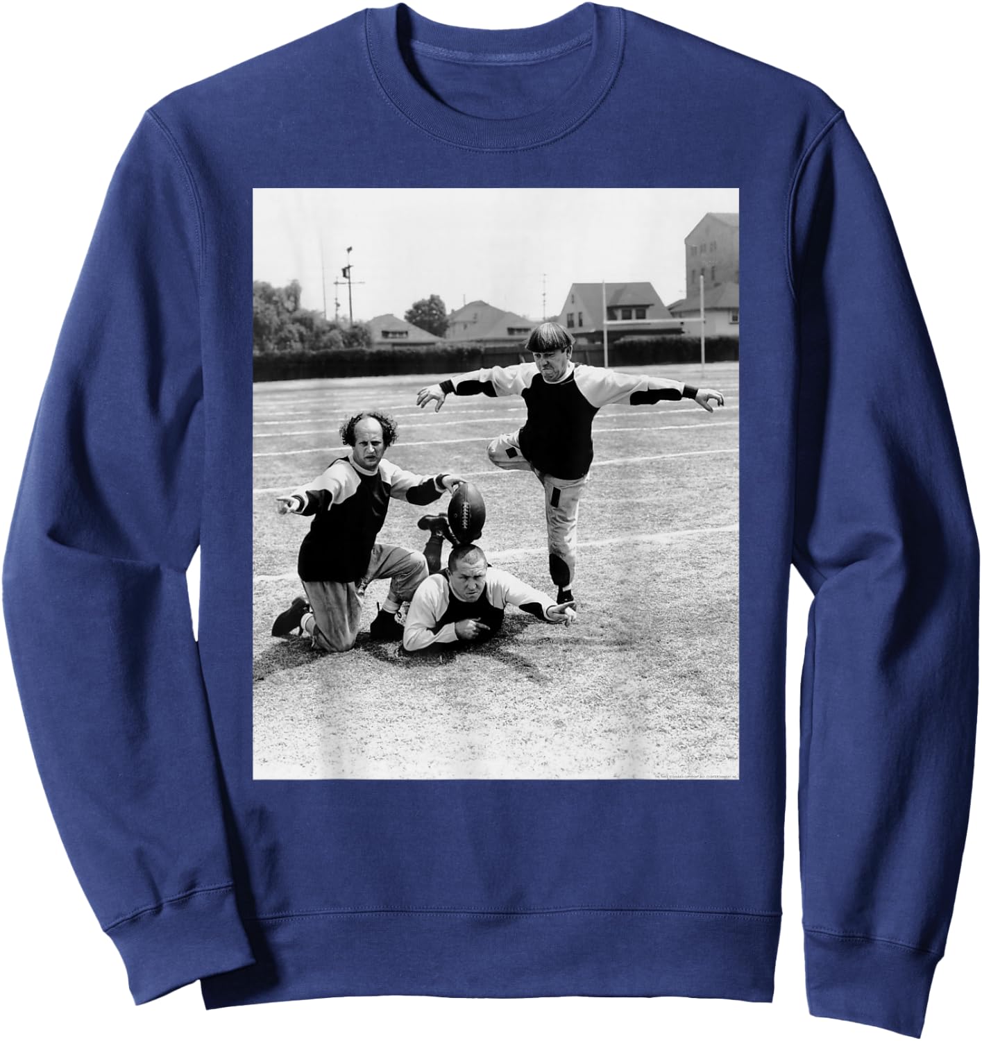 Three Stooges Football – Kick Off Sweatshirt - Sweatshirt | Navy